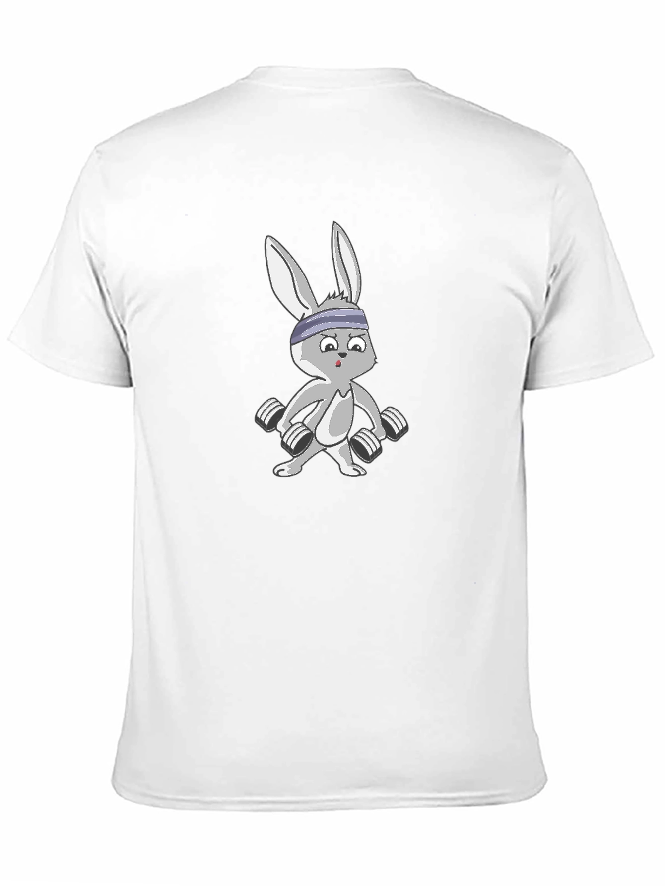 Black Funny Bunny Weights Black T-Shirt view 11