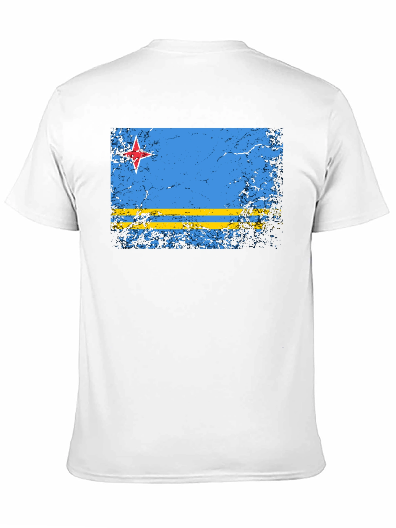 Black Aruba Flag Distressed T-Shirt - Island Pride Tee view 11