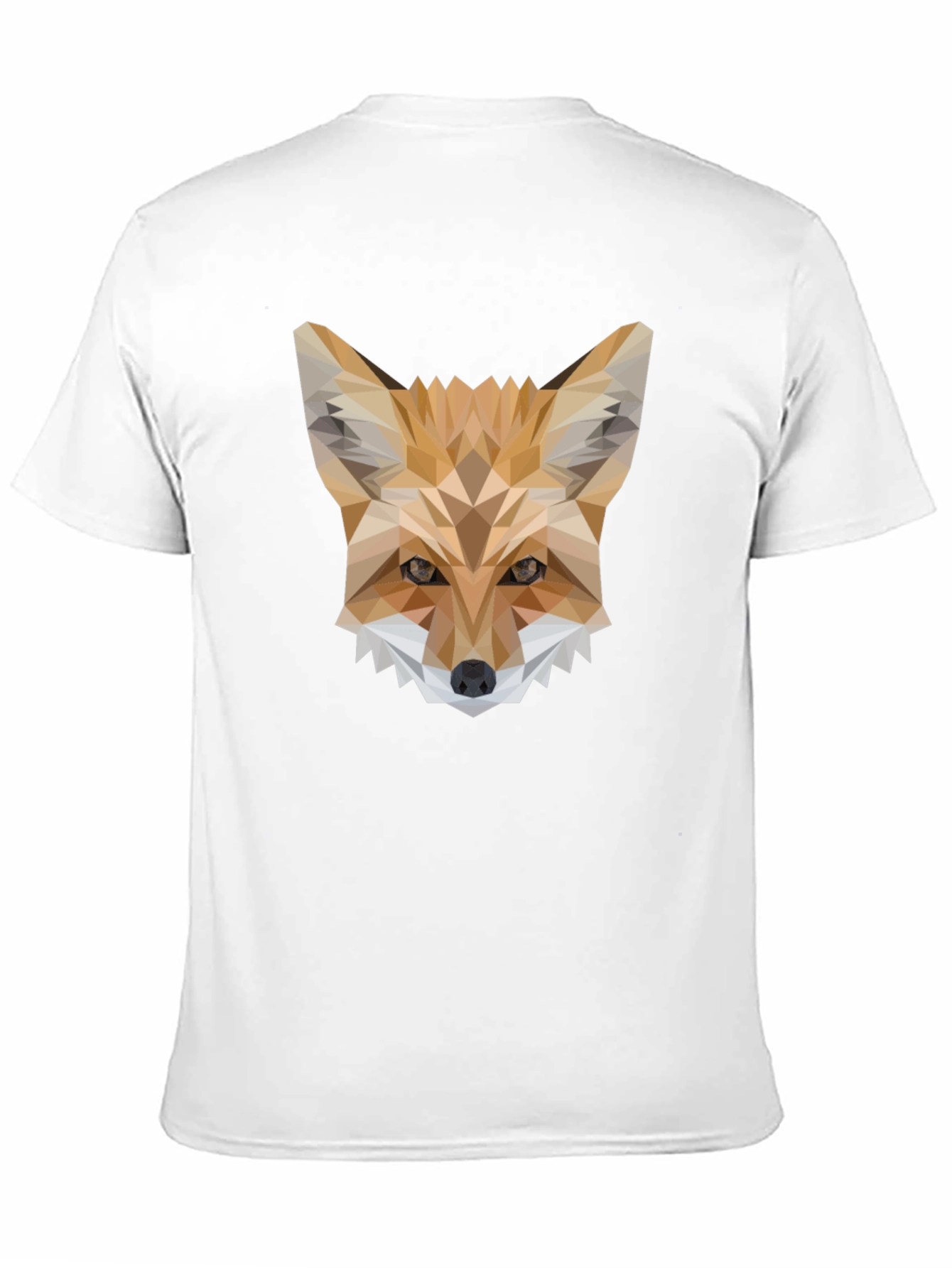 Black Geometric Fox T-Shirt - Modern Animal Print Tee view 11