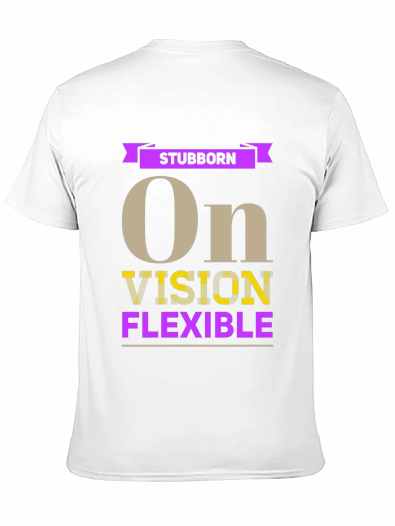 Black Stubborn Vision Flexible Graphic T-Shirt view 11