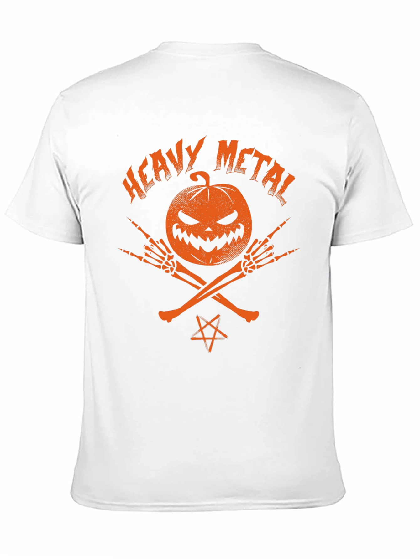Black Heavy Metal Halloween Pumpkin T-Shirt view 11