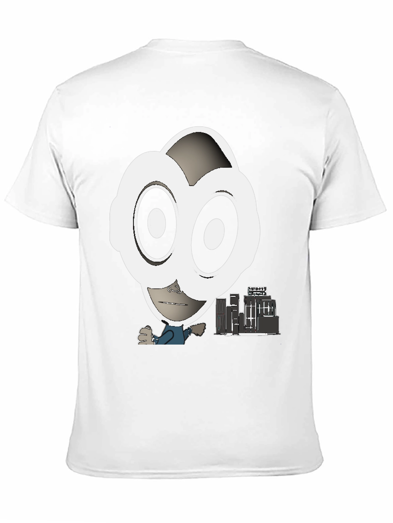 Black Abstract Character Graphic Tee - Black view 11