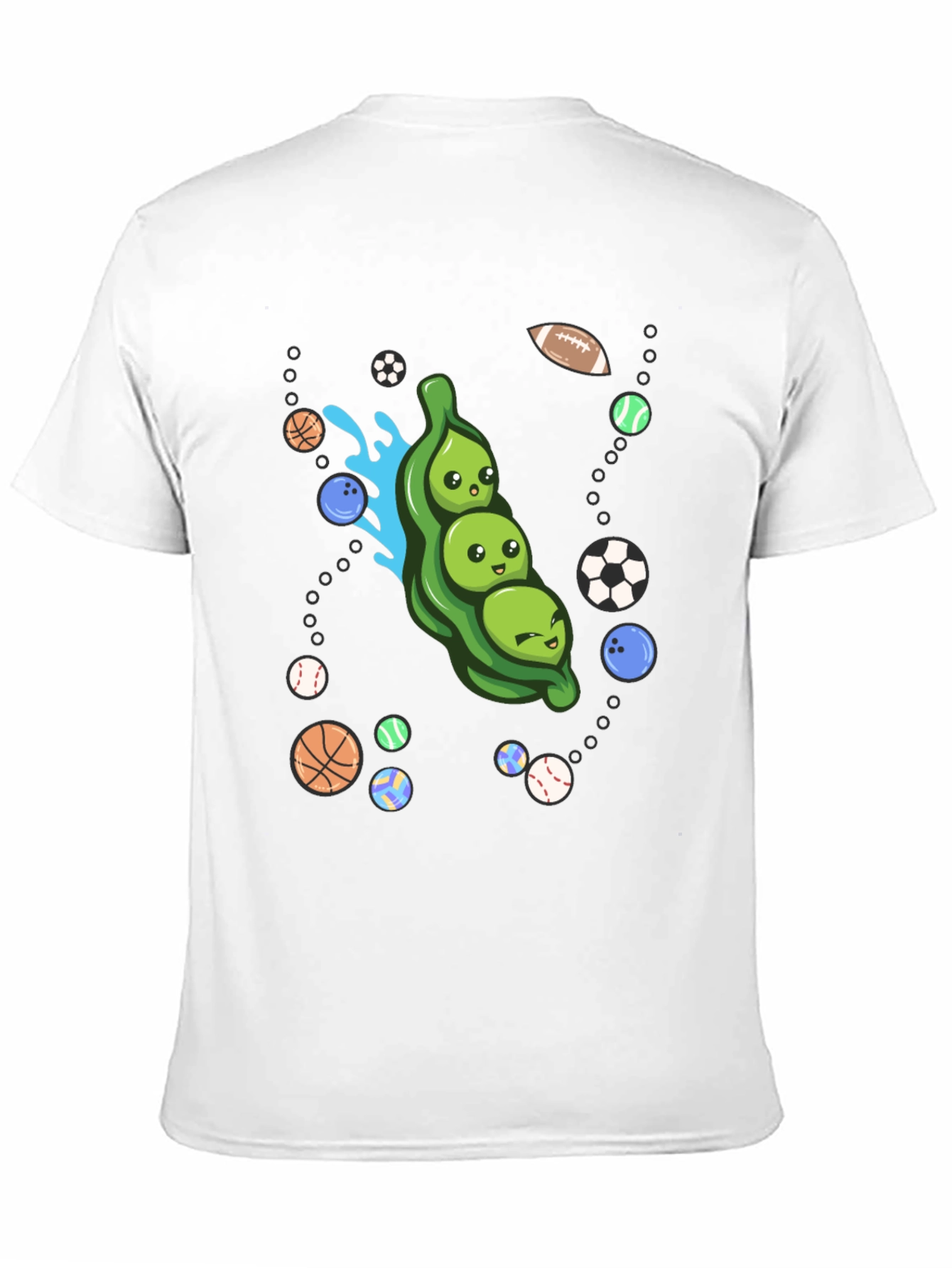 Black Funny Peas in a Pod Sports T-Shirt view 11
