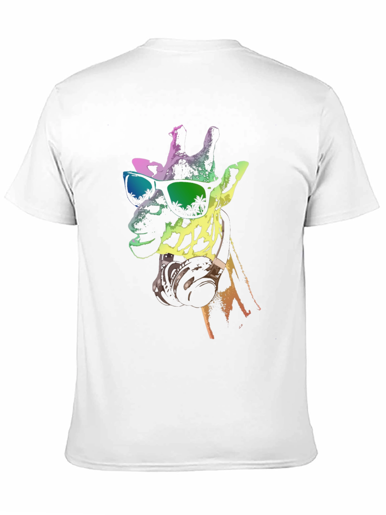 Black Cool Giraffe Graphic Tee - Music Lover Shirt view 11