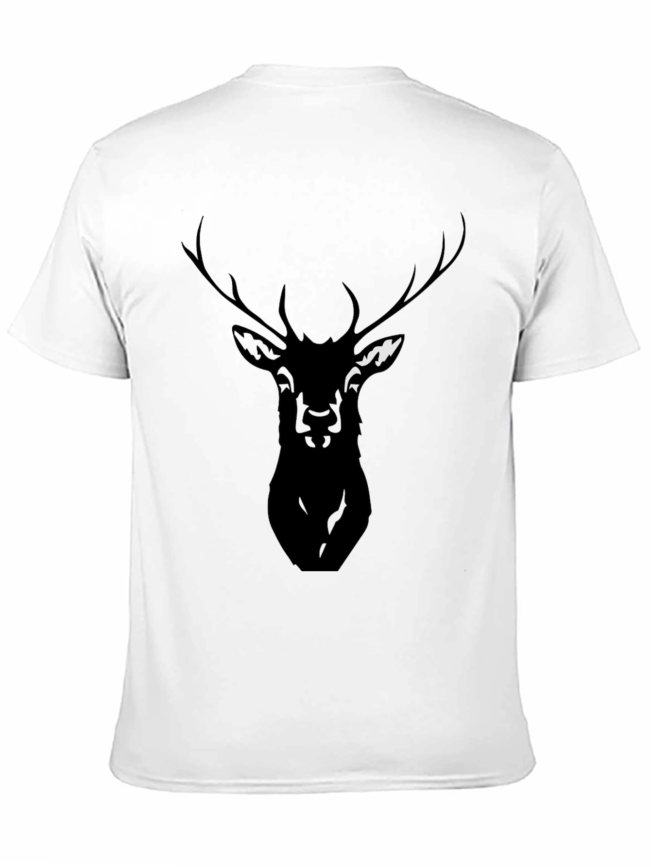 Black Men's Black Deer Graphic Tee - Casual Style view 11
