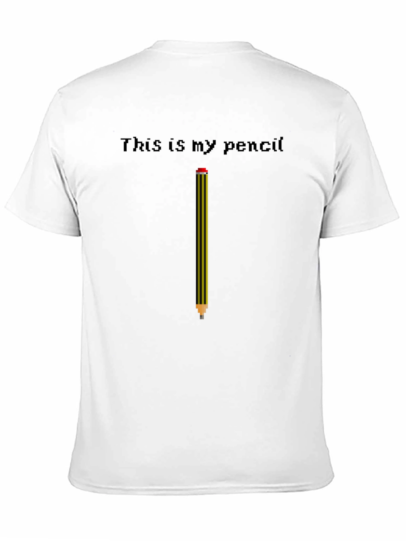 Black This is My Pencil T-Shirt - Fun Graphic Tee view 11