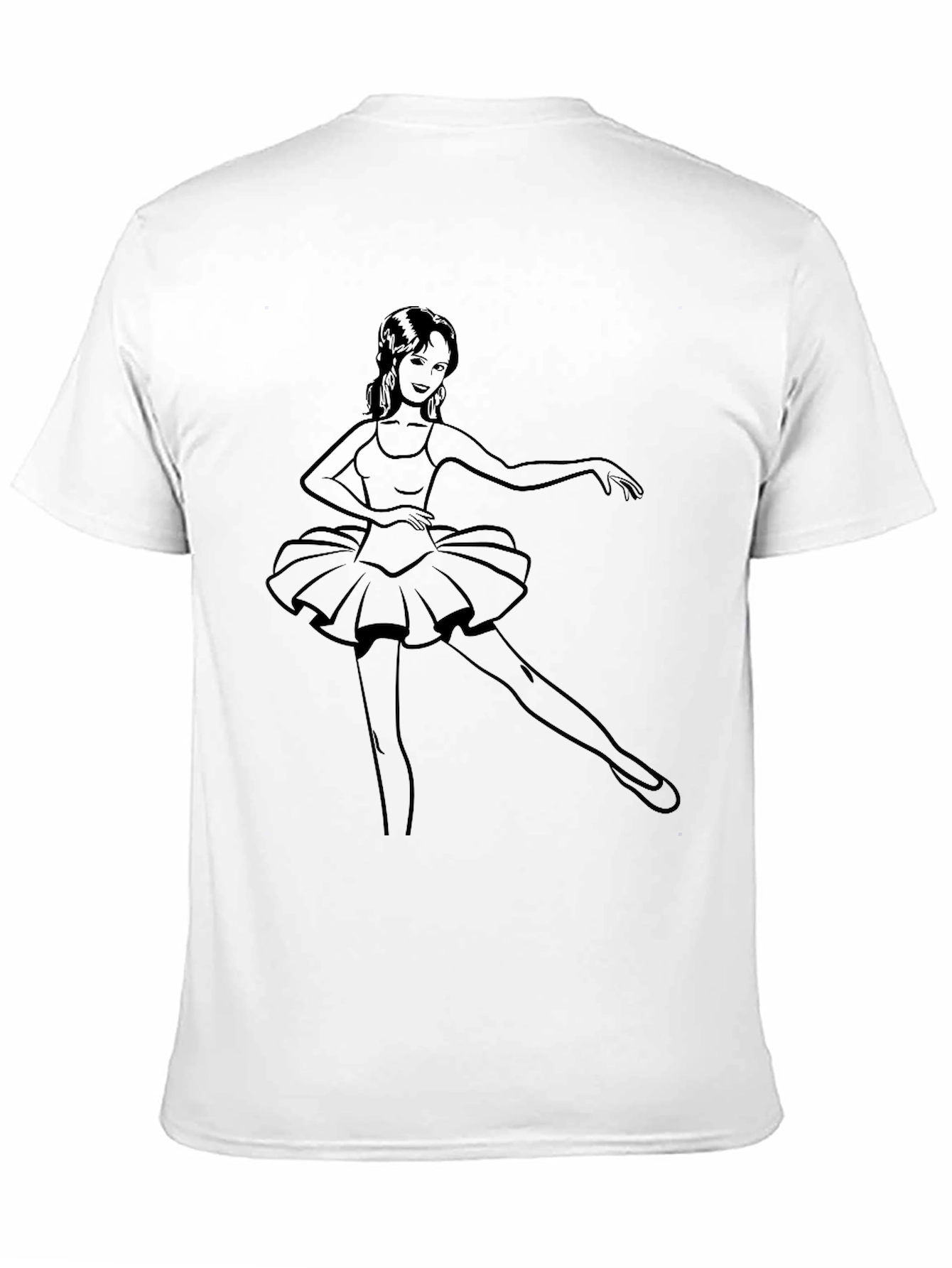 Black Ballerina Graphic Tee - Black Cotton Blend view 11