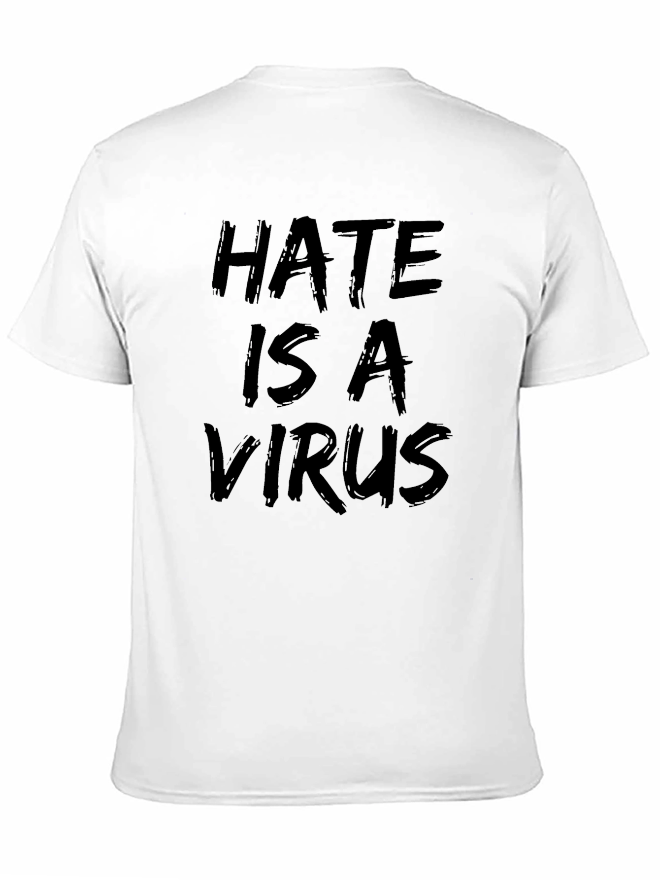 Black Hate is a Virus Graphic Tee - Black Crew Neck view 11