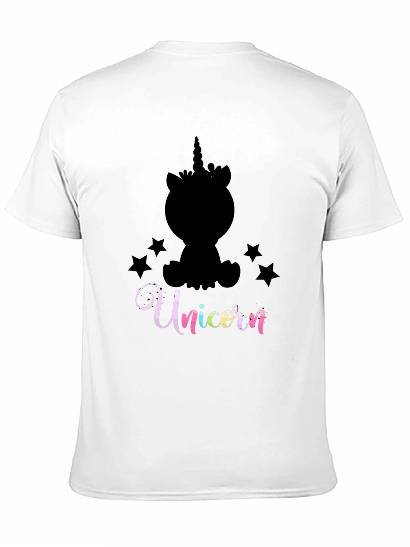 Black Unicorn Graphic Black T-Shirt view 11