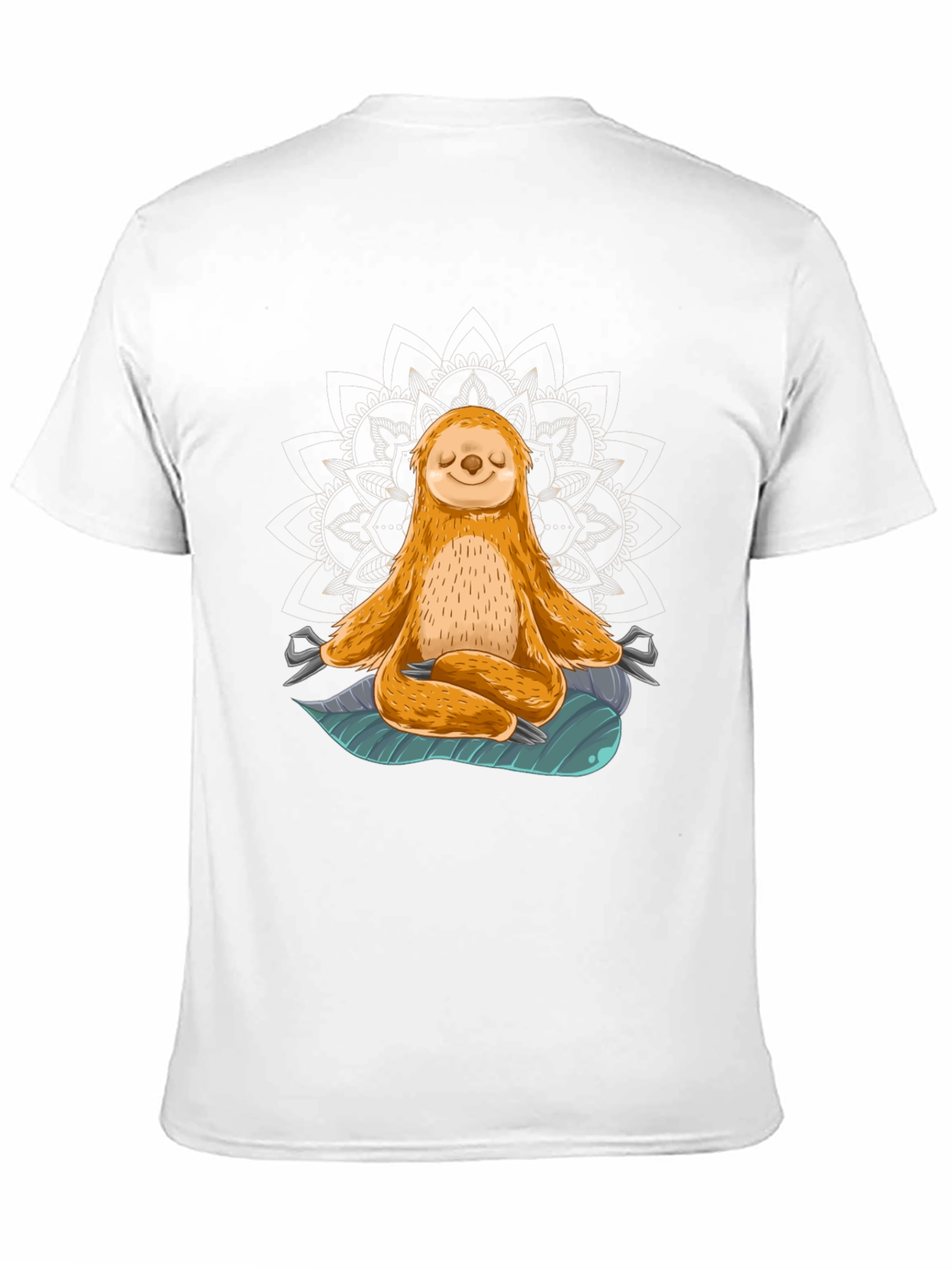 Black Meditating Sloth Graphic Tee view 11