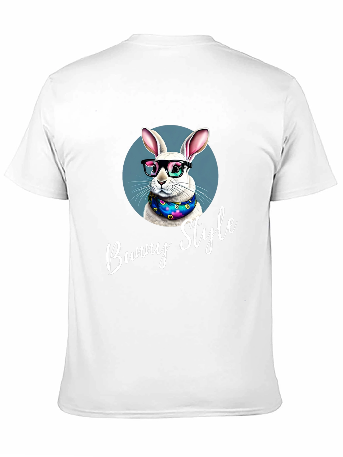 Black Bunny Style T-Shirt - Cool Rabbit Design view 11