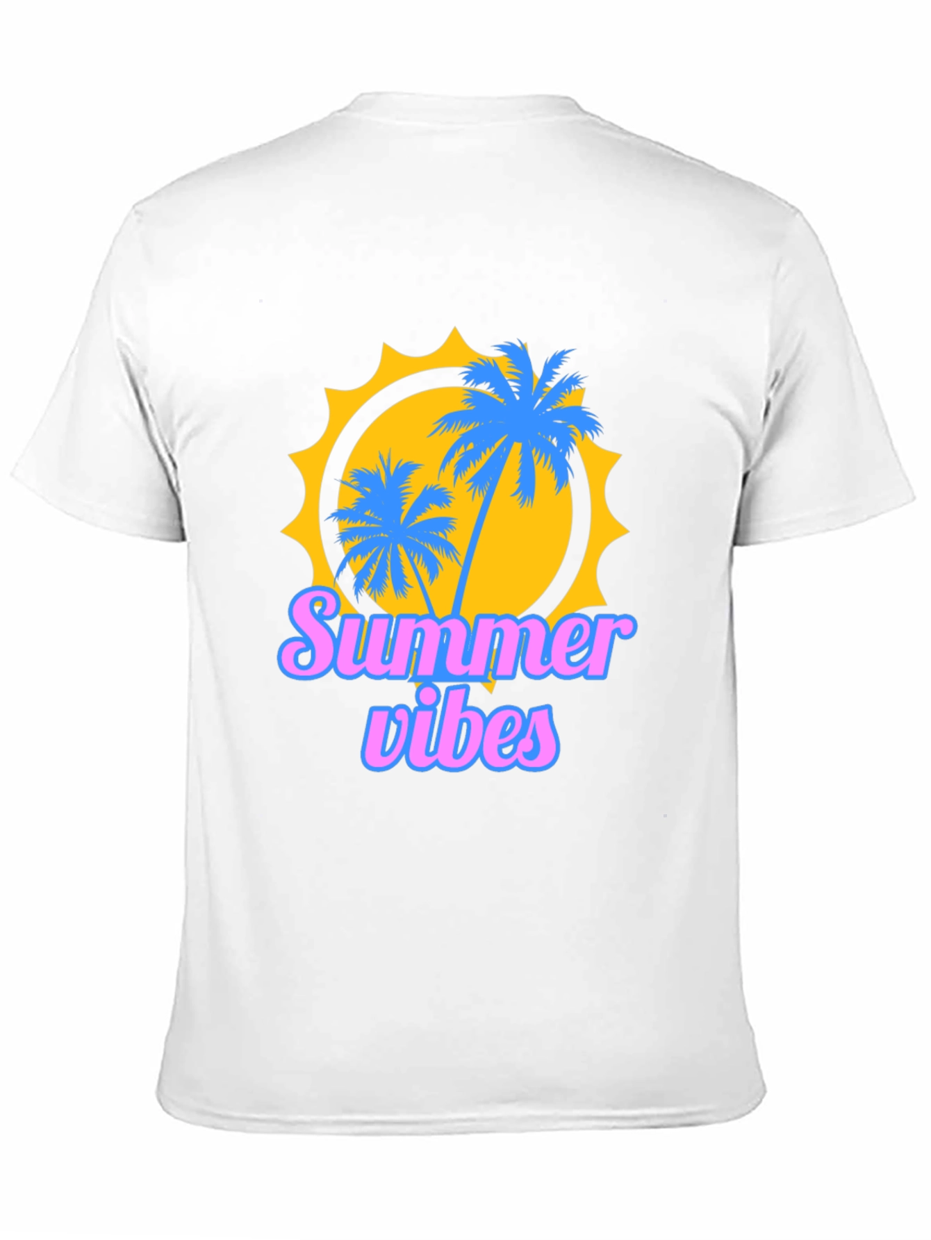 Black Summer Vibes Graphic Tee - Black Cotton T-Shirt view 11