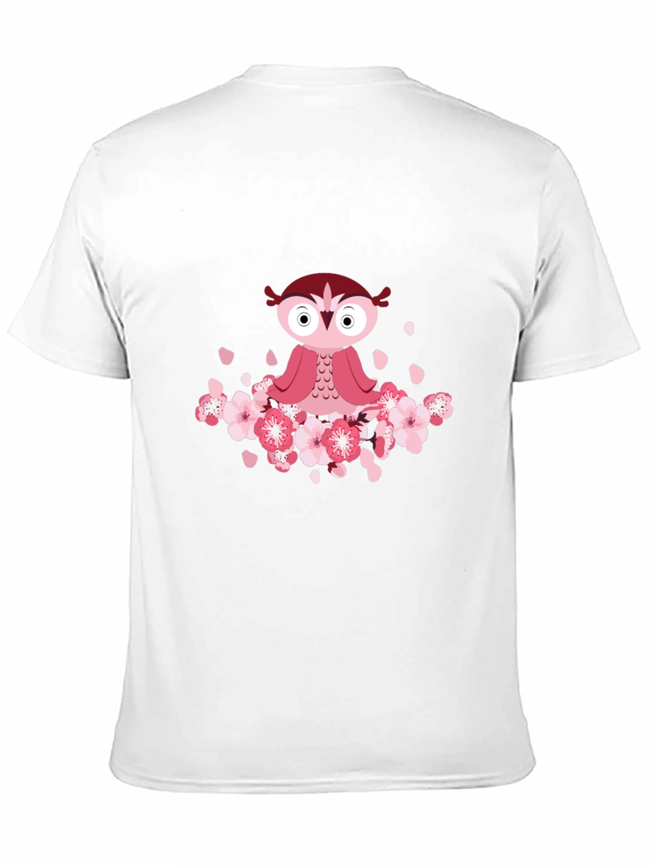 Black Owl & Cherry Blossom T-Shirt view 11