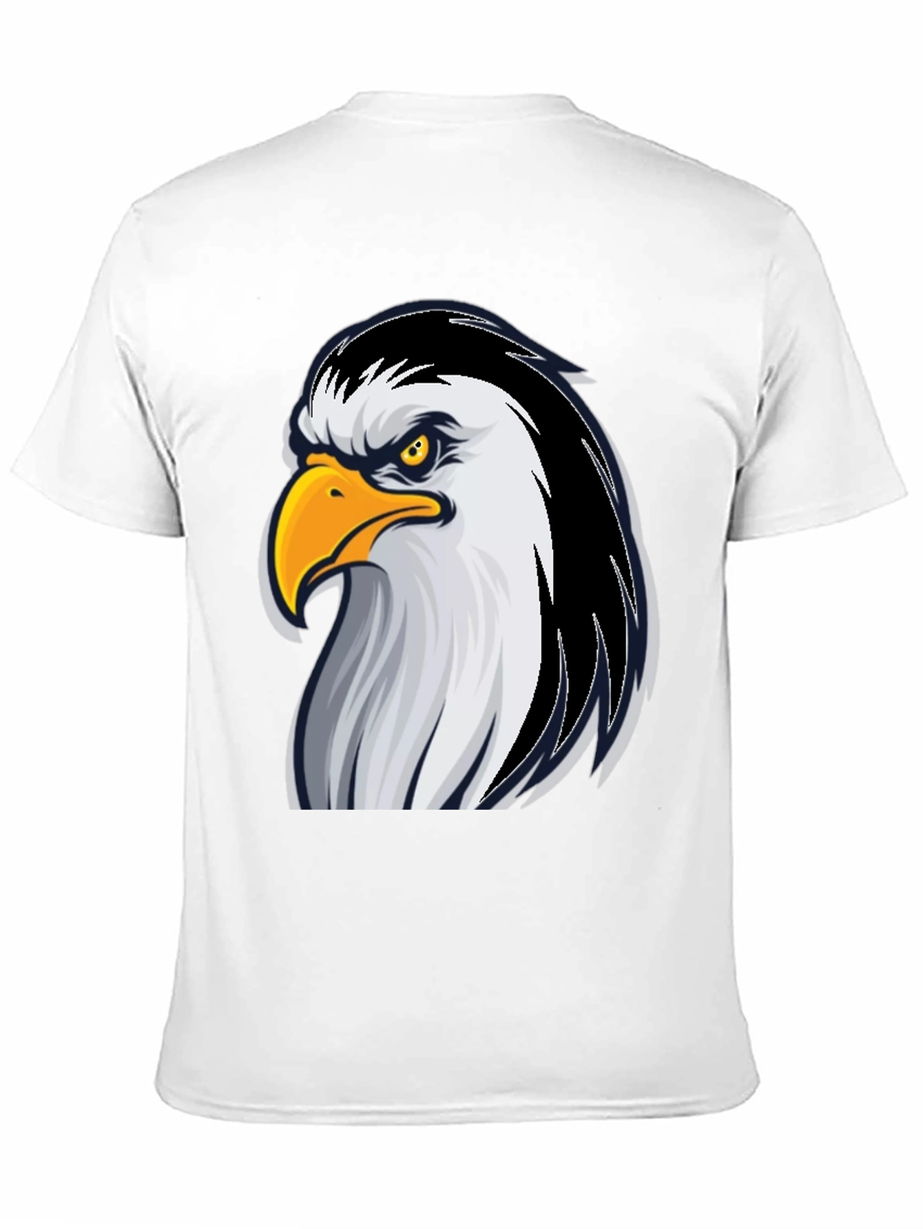 Black Eagle Graphic Tee - Bold Black Cotton T-Shirt view 11