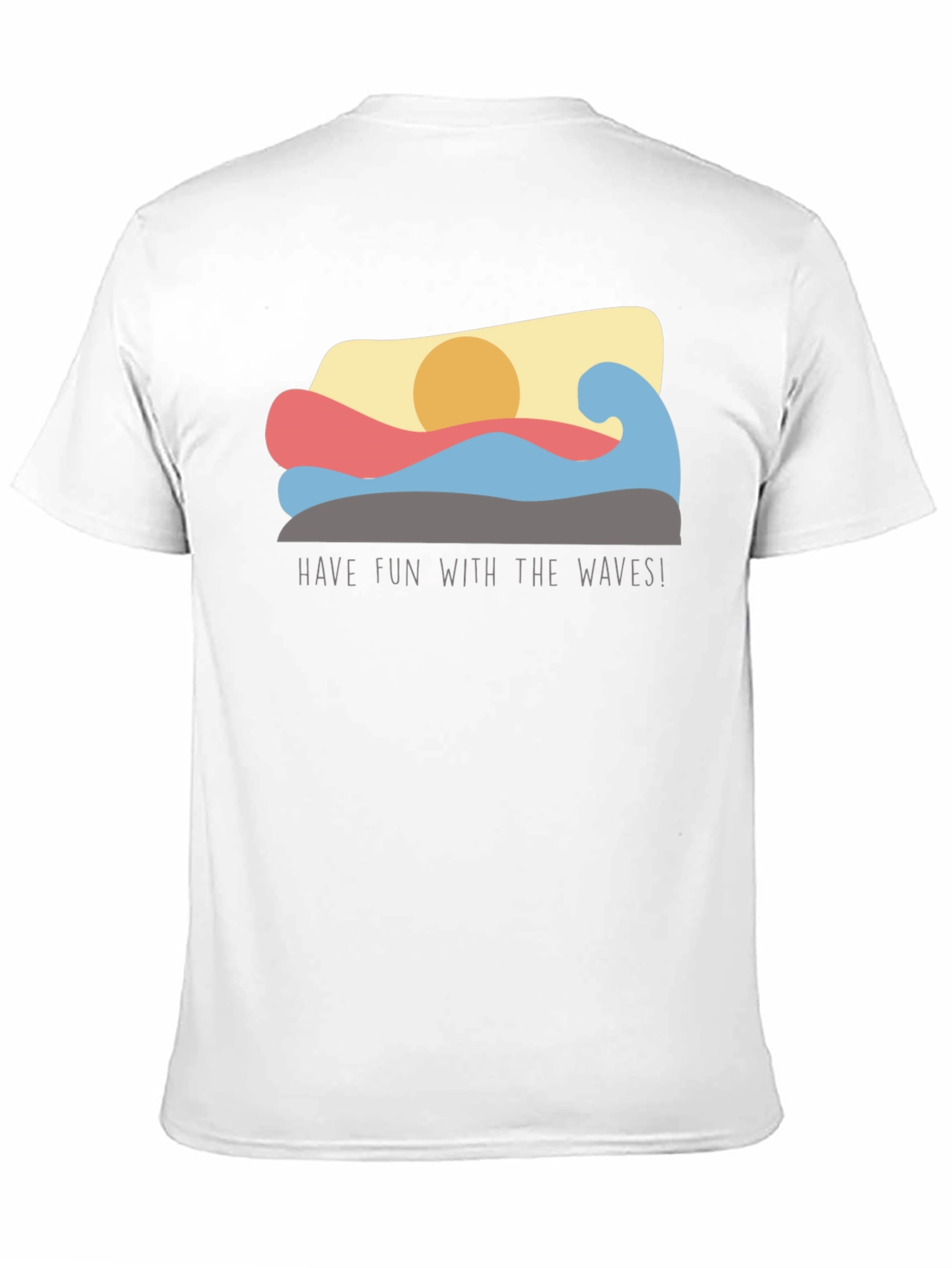 Black Fun Waves Graphic Tee - Black Cotton T-Shirt view 11