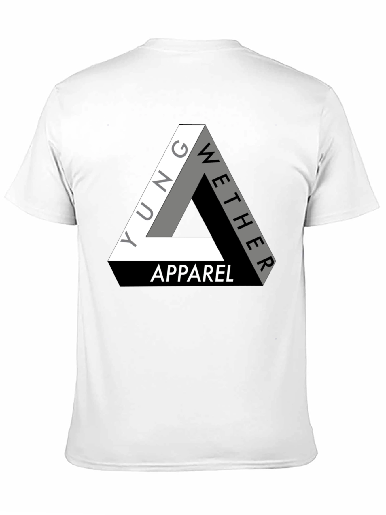Black Yung Wether Apparel T-Shirt - Modern Triangle Logo Tee view 11