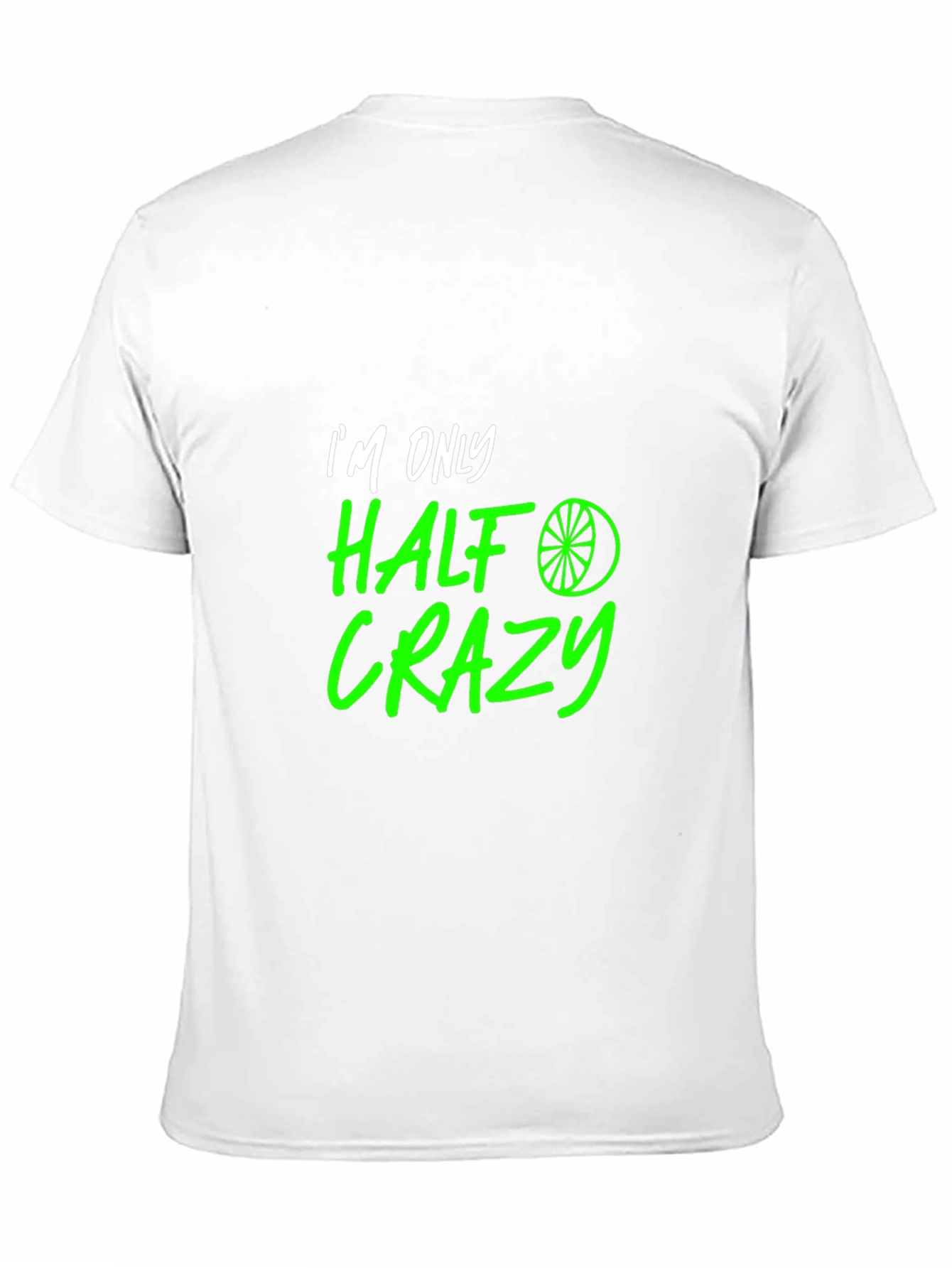 Black Half Crazy Graphic Tee - Funny Novelty T-Shirt view 11