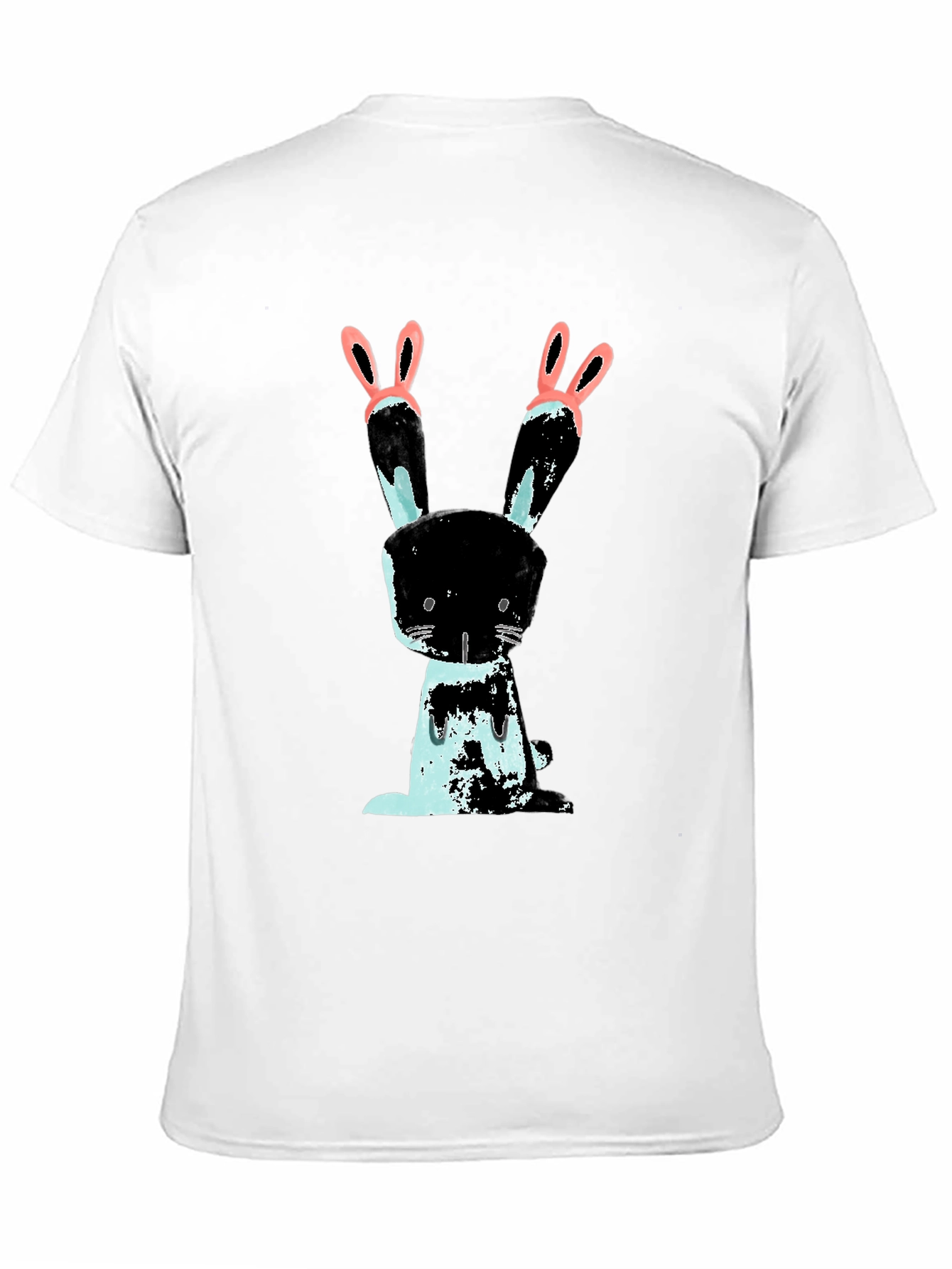 Black Bunny Graphic Black T-Shirt view 11