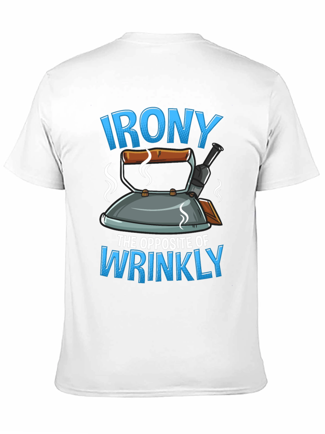 Black Irony: The Opposite of Wrinkly Graphic T-Shirt view 11