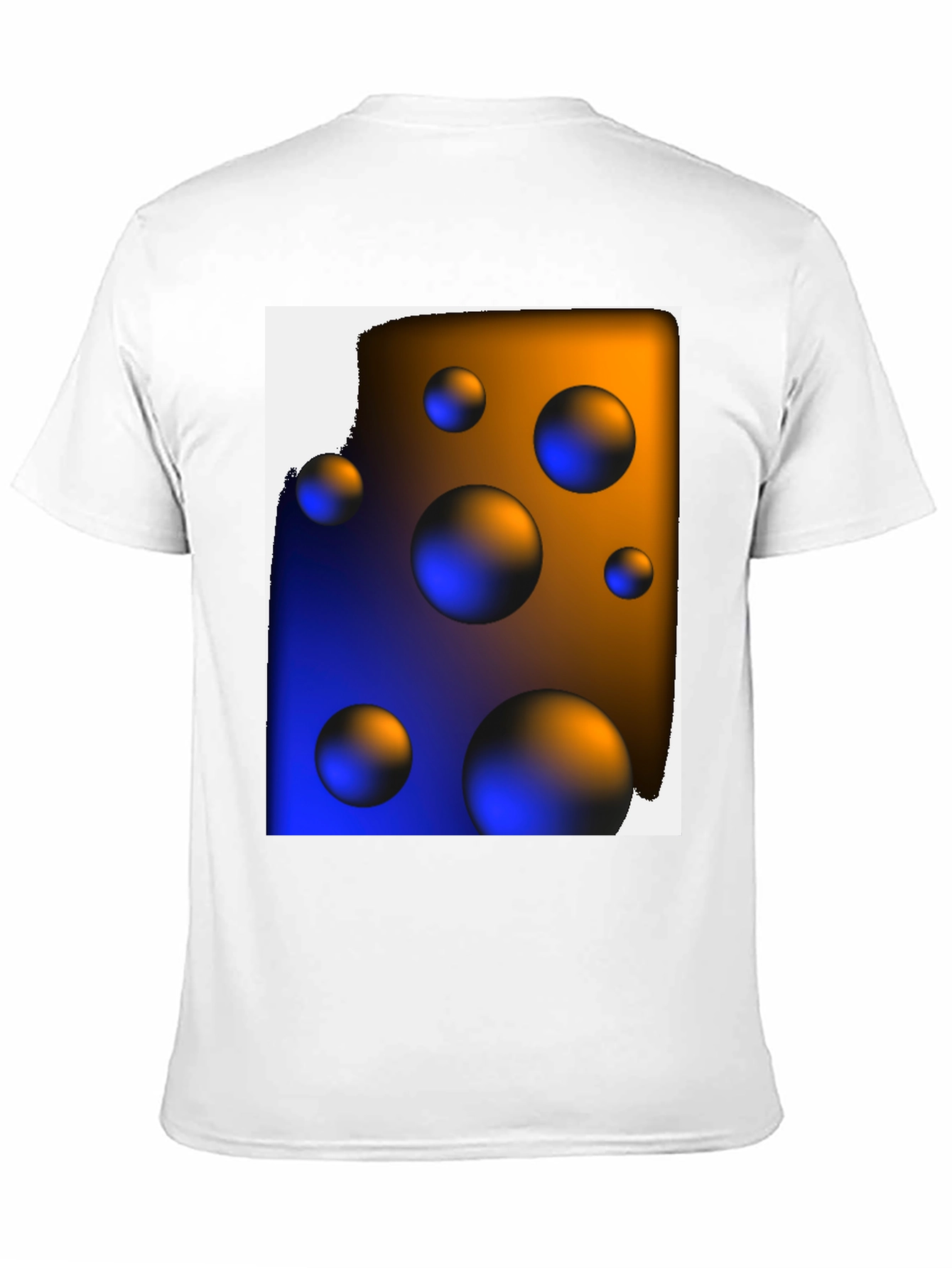 Black Abstract Spheres Graphic T-Shirt view 11