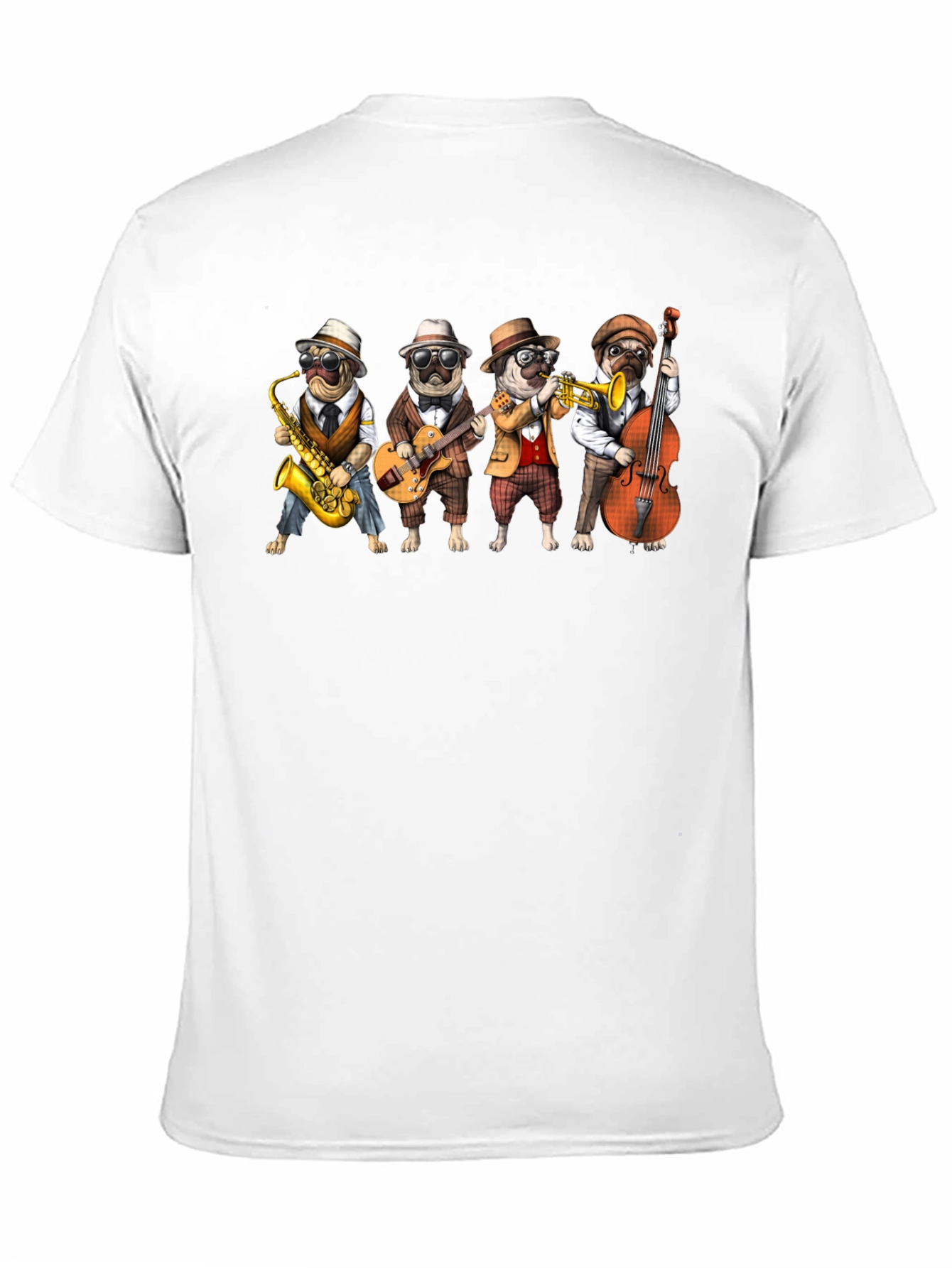 Black Jazz Pug Band T-Shirt view 11