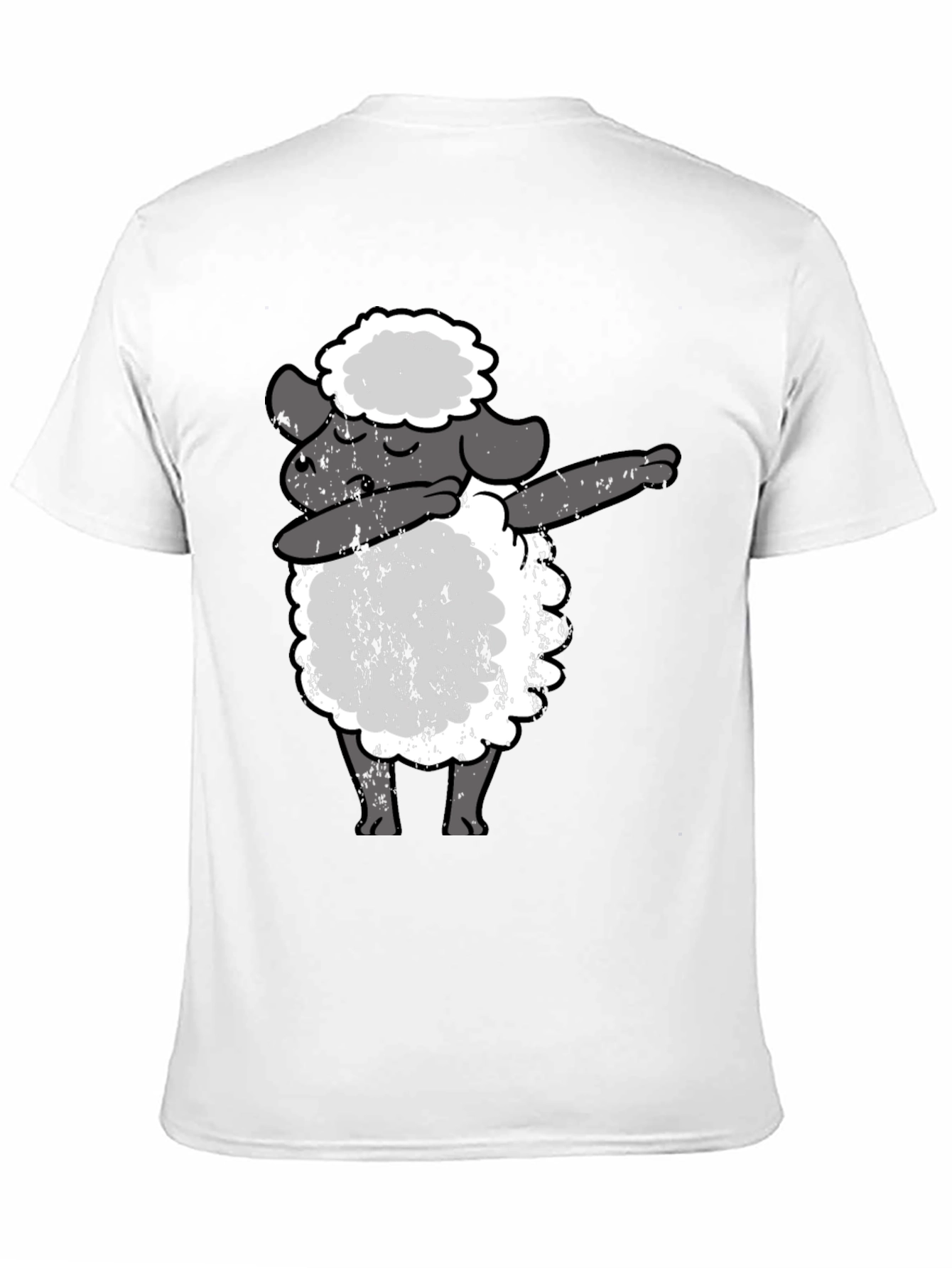 Black Dabbing Sheep Black T-Shirt - Funny Graphic Tee view 11