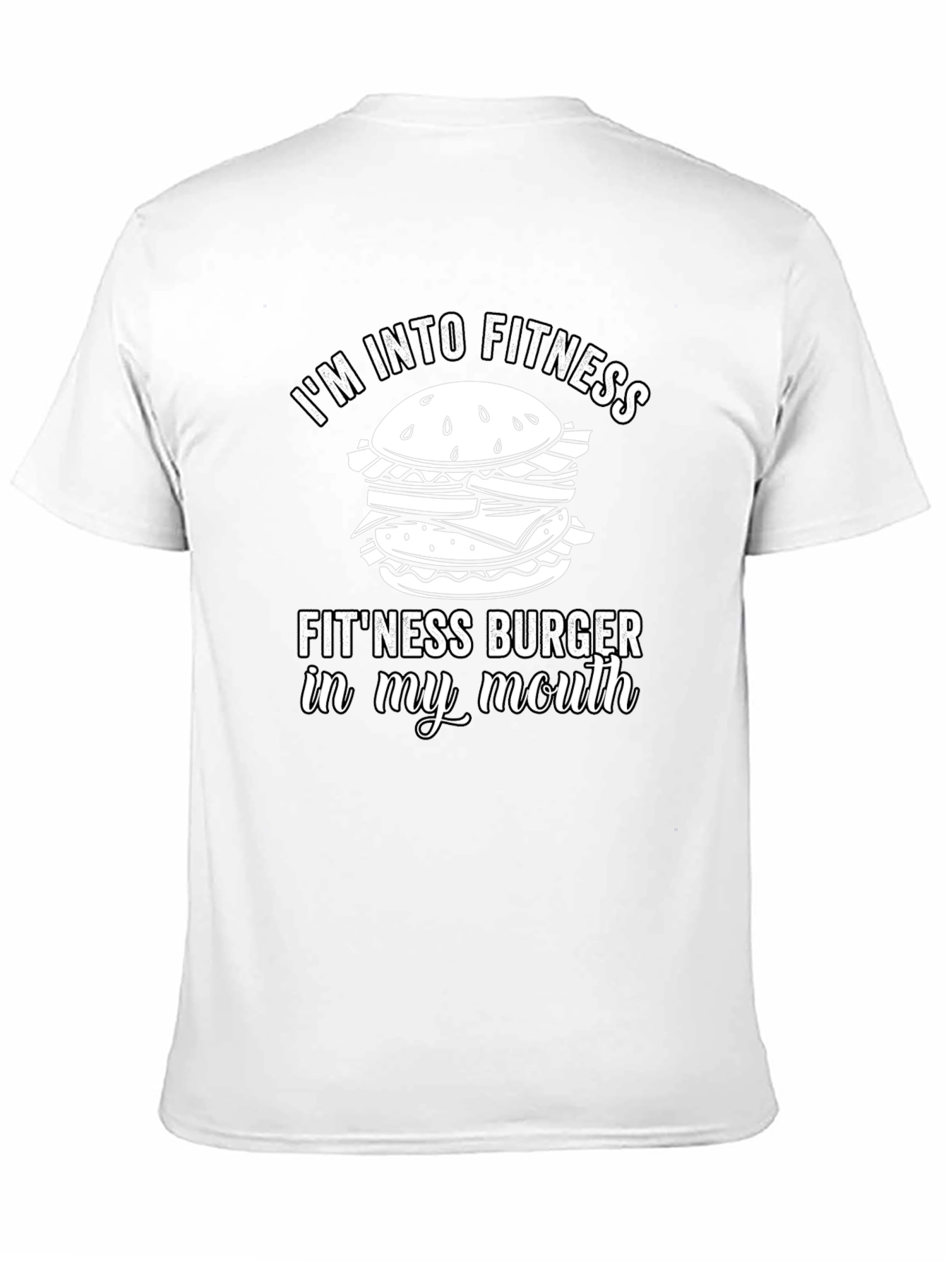 Black Fitness Burger T-Shirt - Funny Gym Workout Tee view 11