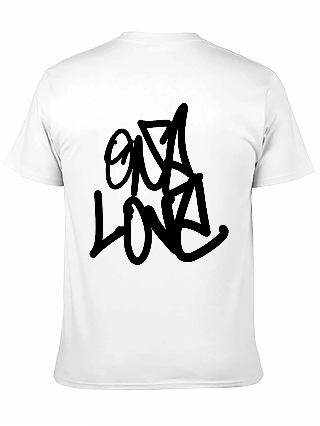 Black Black Graffiti Style T-Shirt view 11