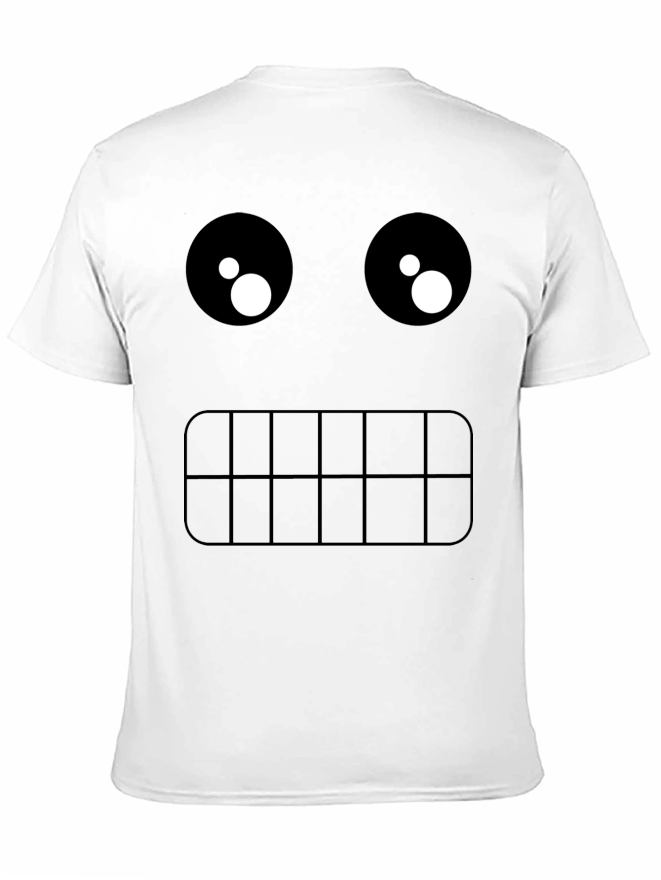 Black Funny Graphic Face T-Shirt view 11