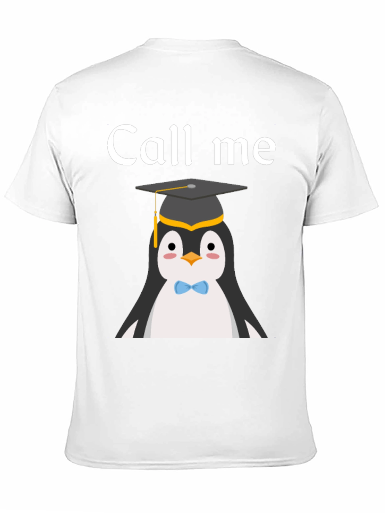 Black Call Me Penguin Graduate T-Shirt view 11