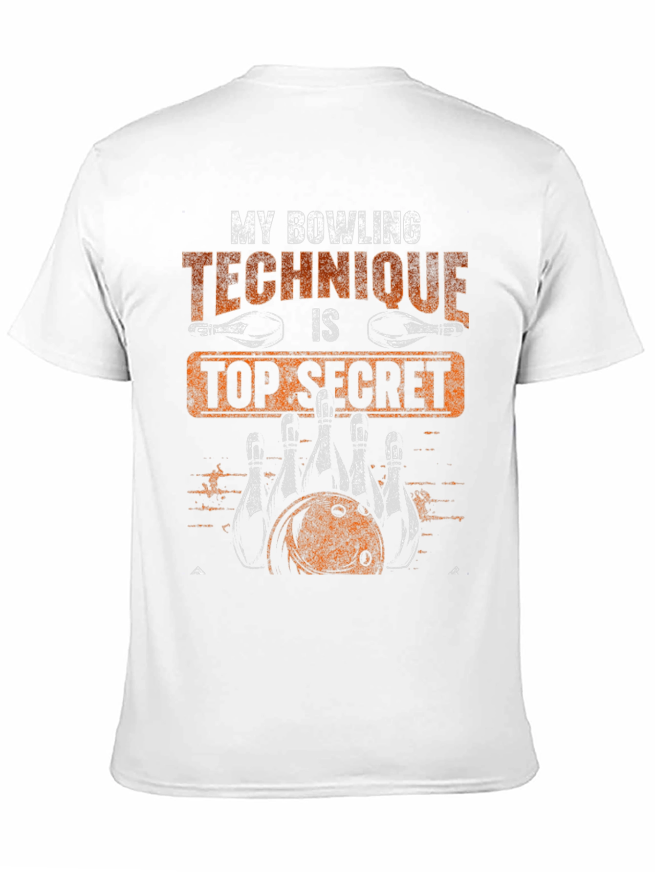 Black Bowling Technique Top Secret Graphic T-Shirt view 11