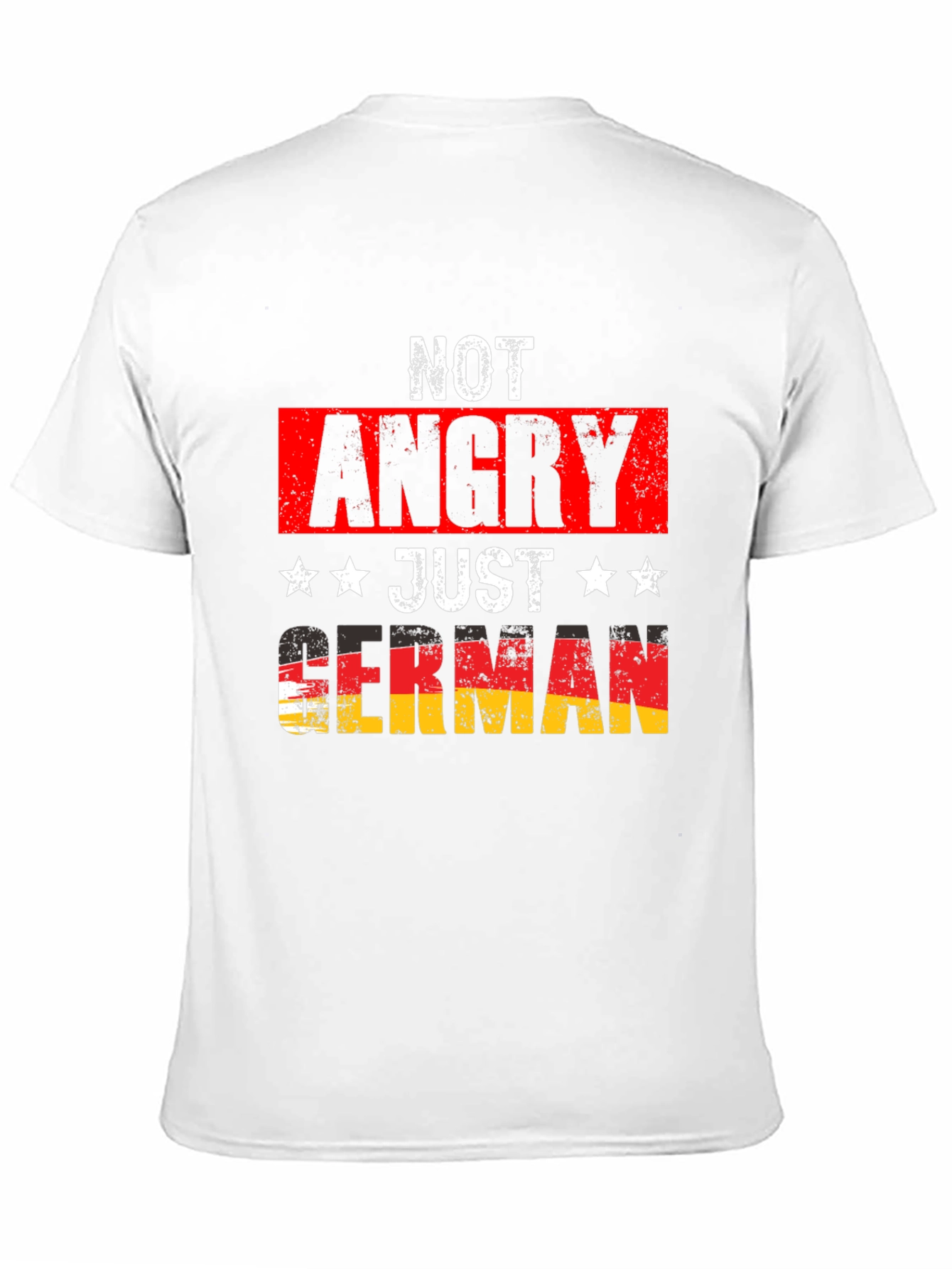 Black Funny German Pride T-Shirt - Not Angry Just German view 11