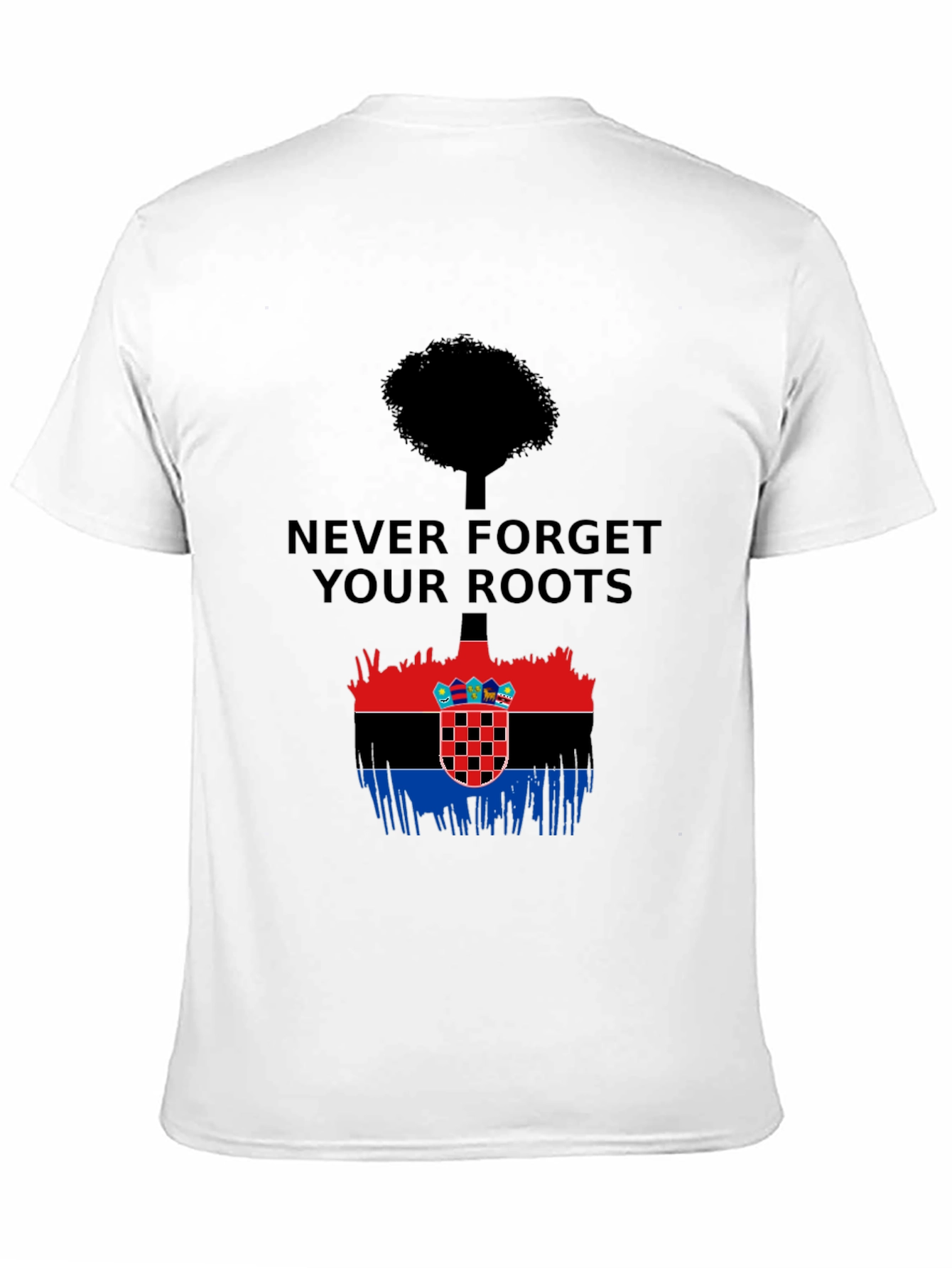 Never Forget Roots Croatia Flag Graphic Tee - 11