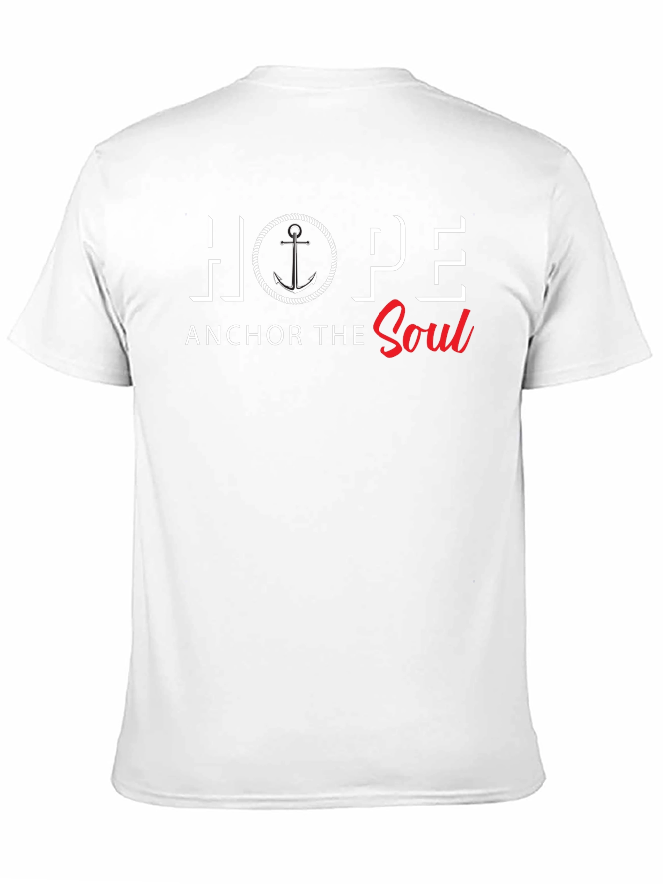 Black Hope Anchor the Soul Graphic Tee - Christian Inspired Black T-Shirt view 11