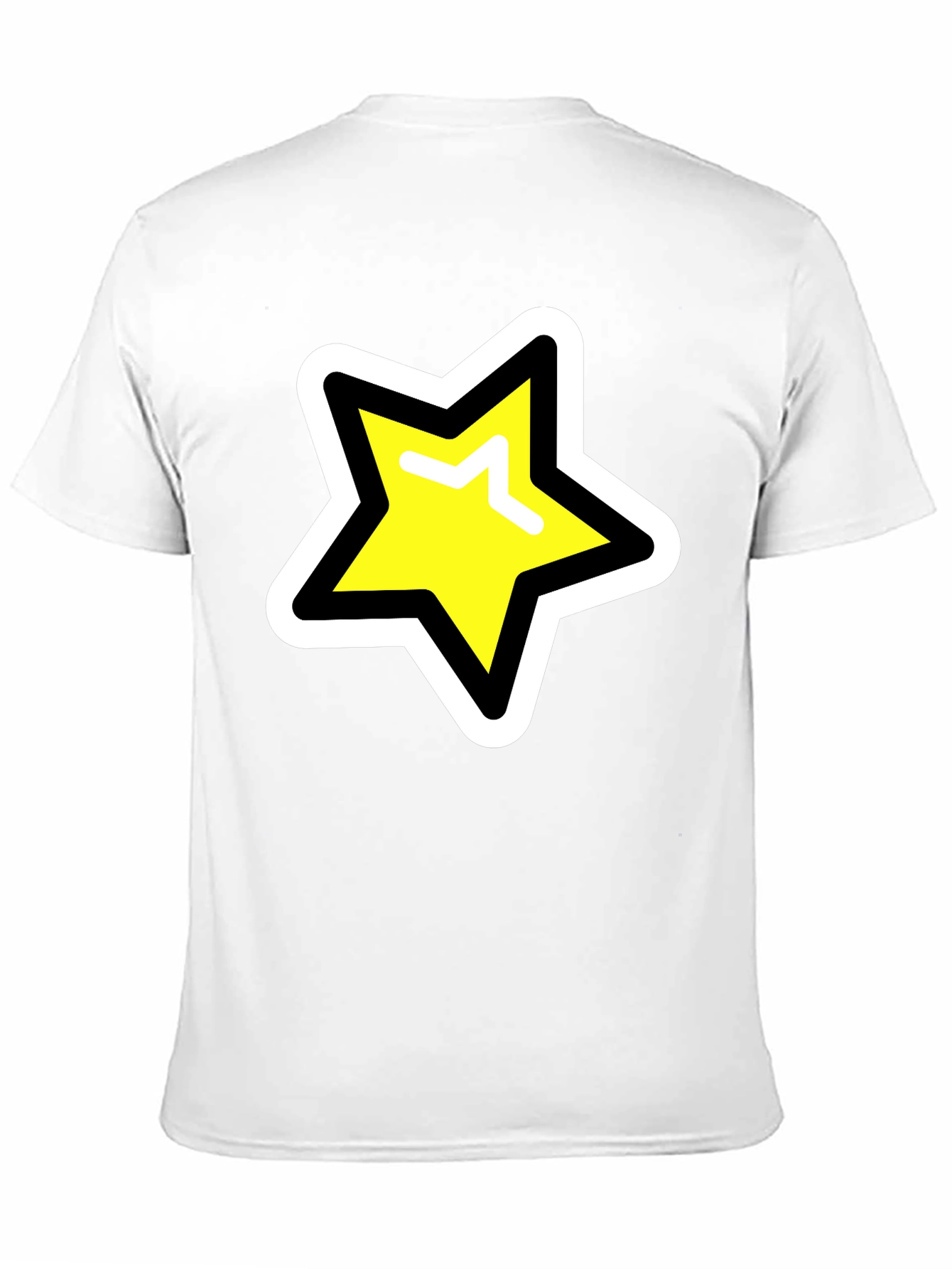 Black Star Graphic T-Shirt - Black Cotton Blend Casual Tee view 11