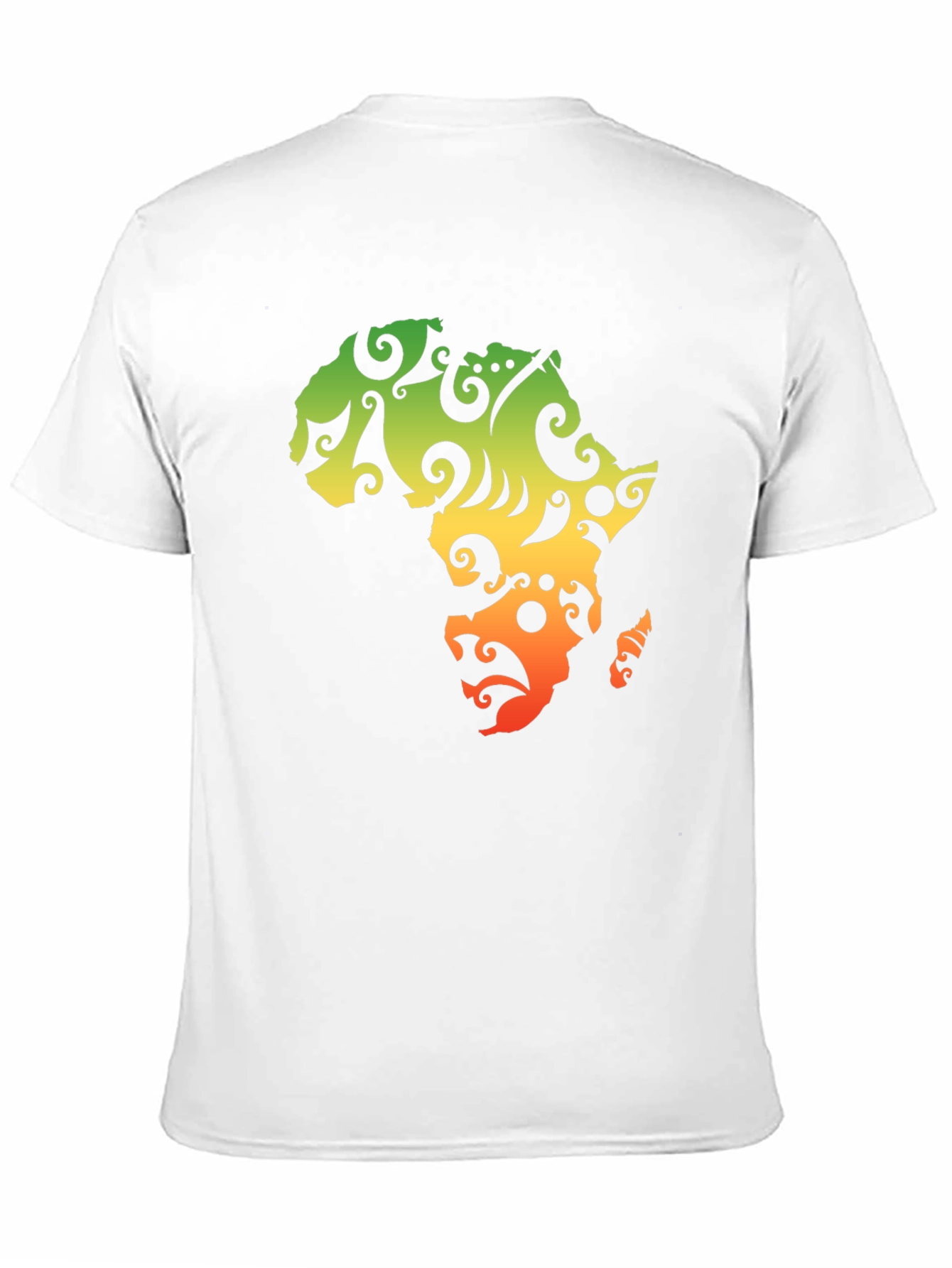 Black Africa Map Graphic T-Shirt - Black Cotton Tee view 11