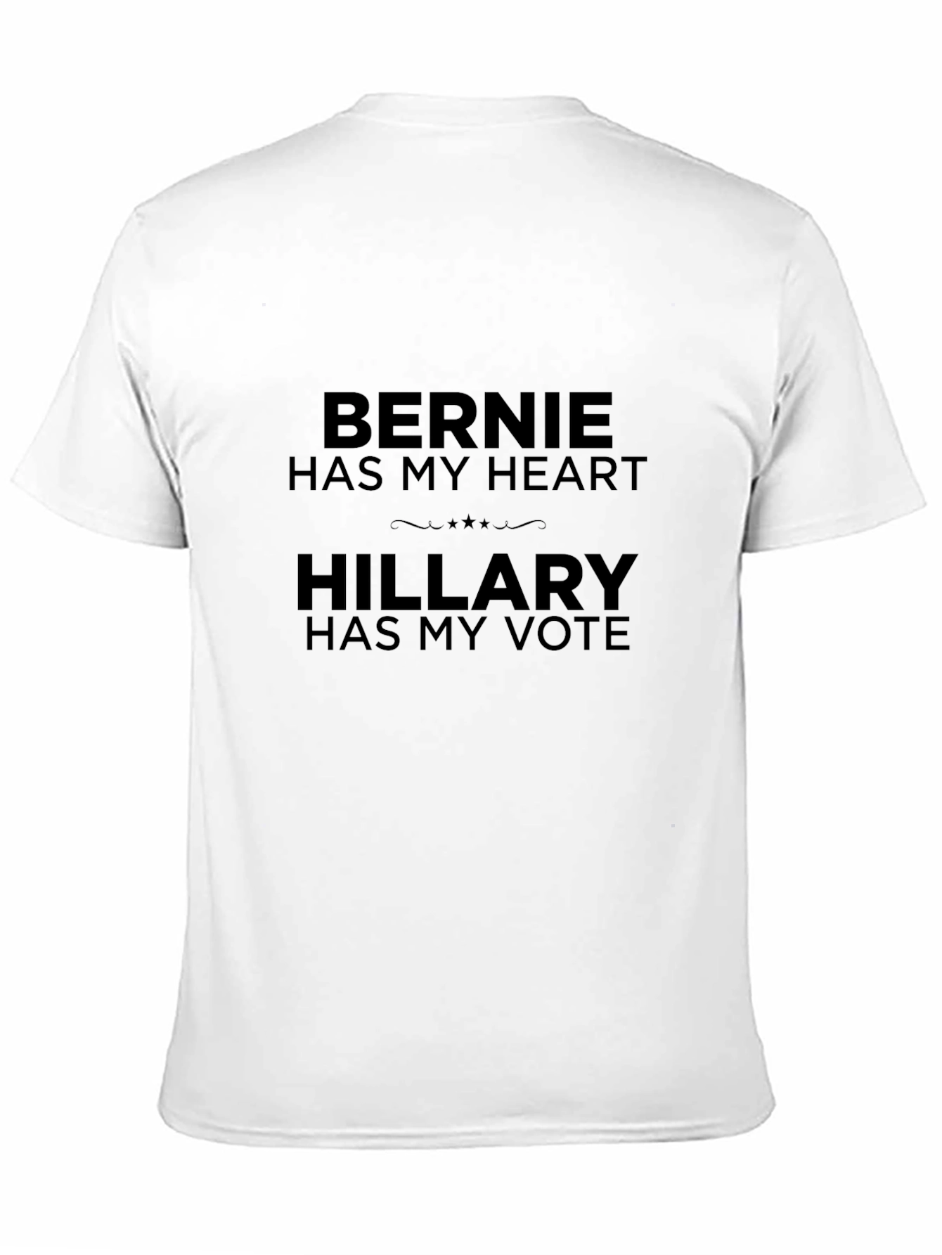 Black Bernie Has My Heart Hillary Has My Vote T-Shirt view 11