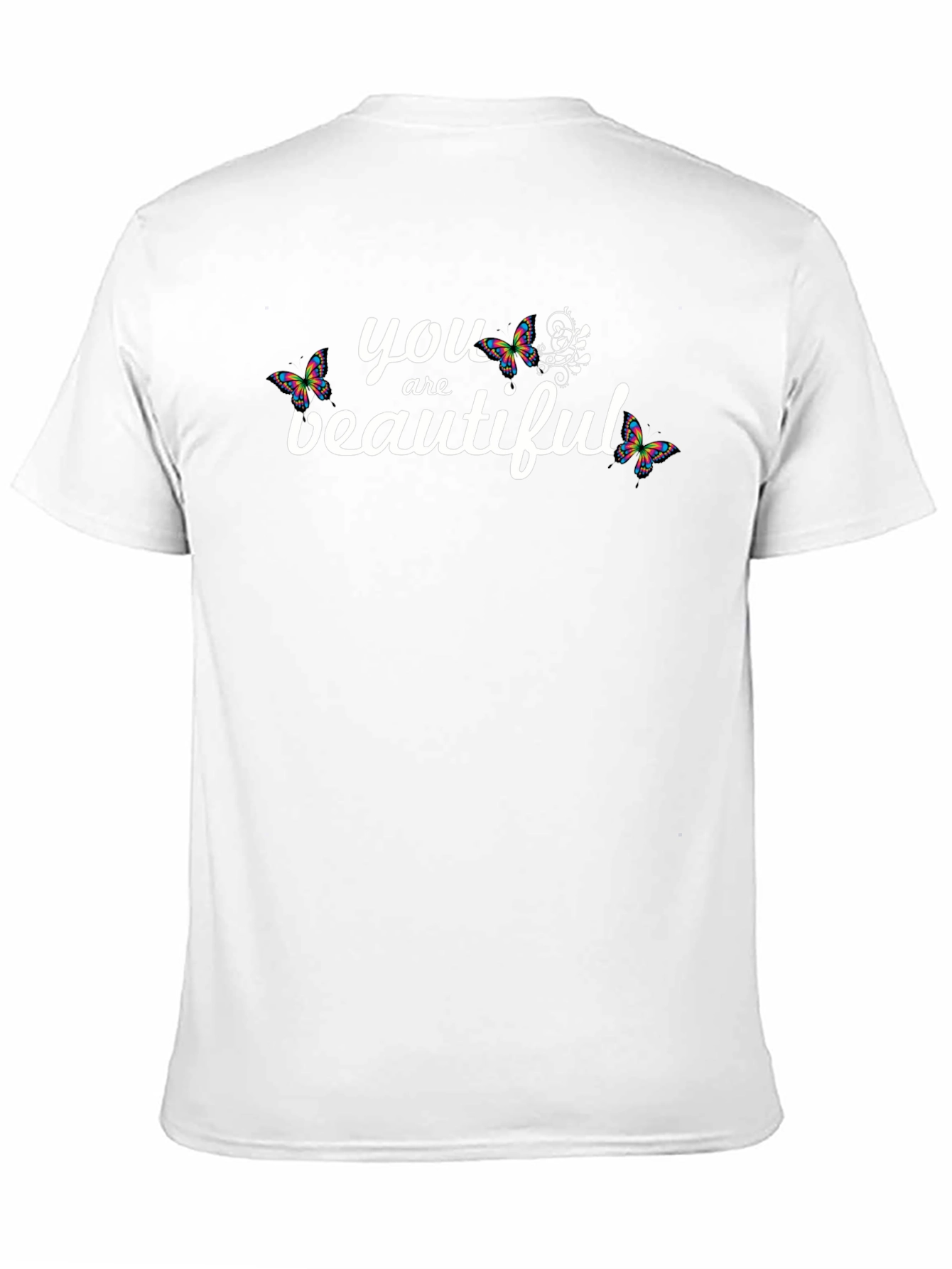 Black You Are Beautiful Butterfly Graphic Tee - Black view 11