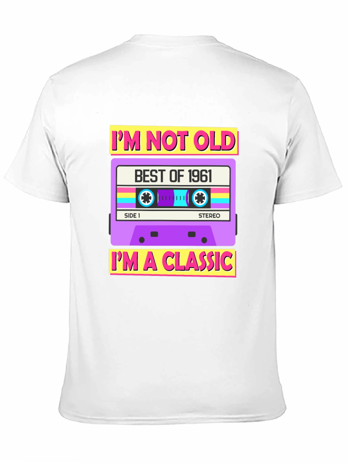 Black Best of 1961 Classic Cassette T-Shirt view 11