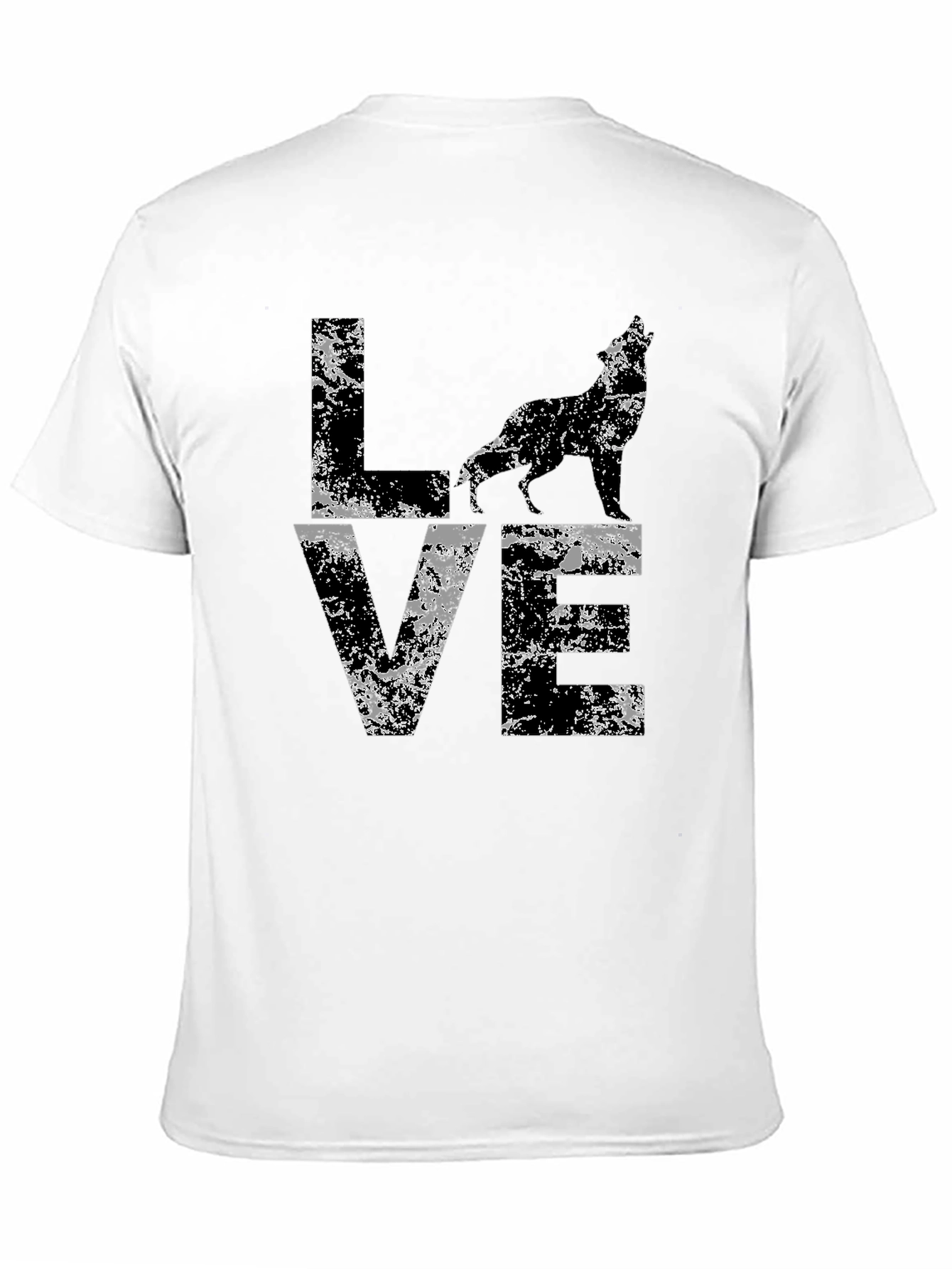 Black Wolf Love Graphic Tee - Distressed Style view 11