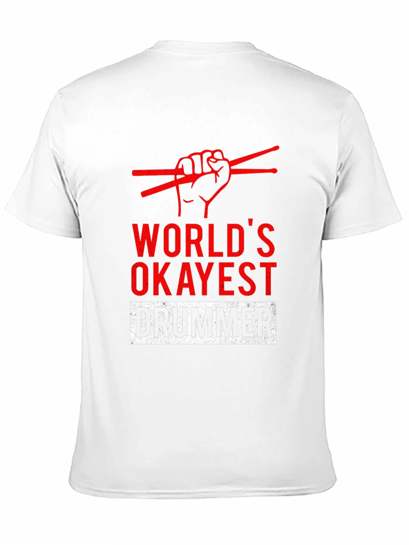 Black World's Okayest Drummer T-Shirt - Funny Musician Tee view 11