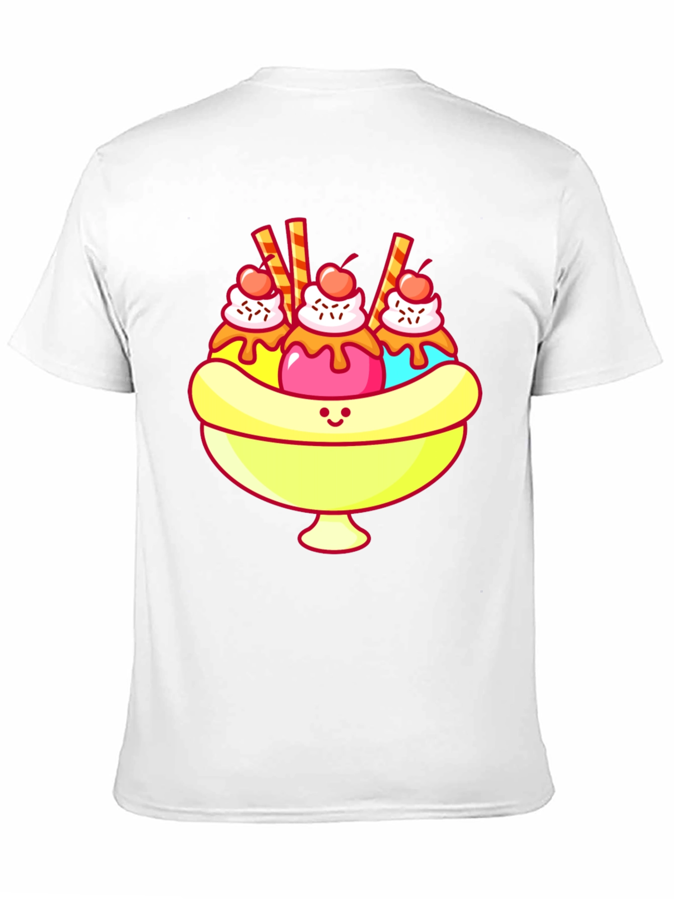 Black Banana Split T-Shirt - Sweet Cartoon Graphic Tee view 11