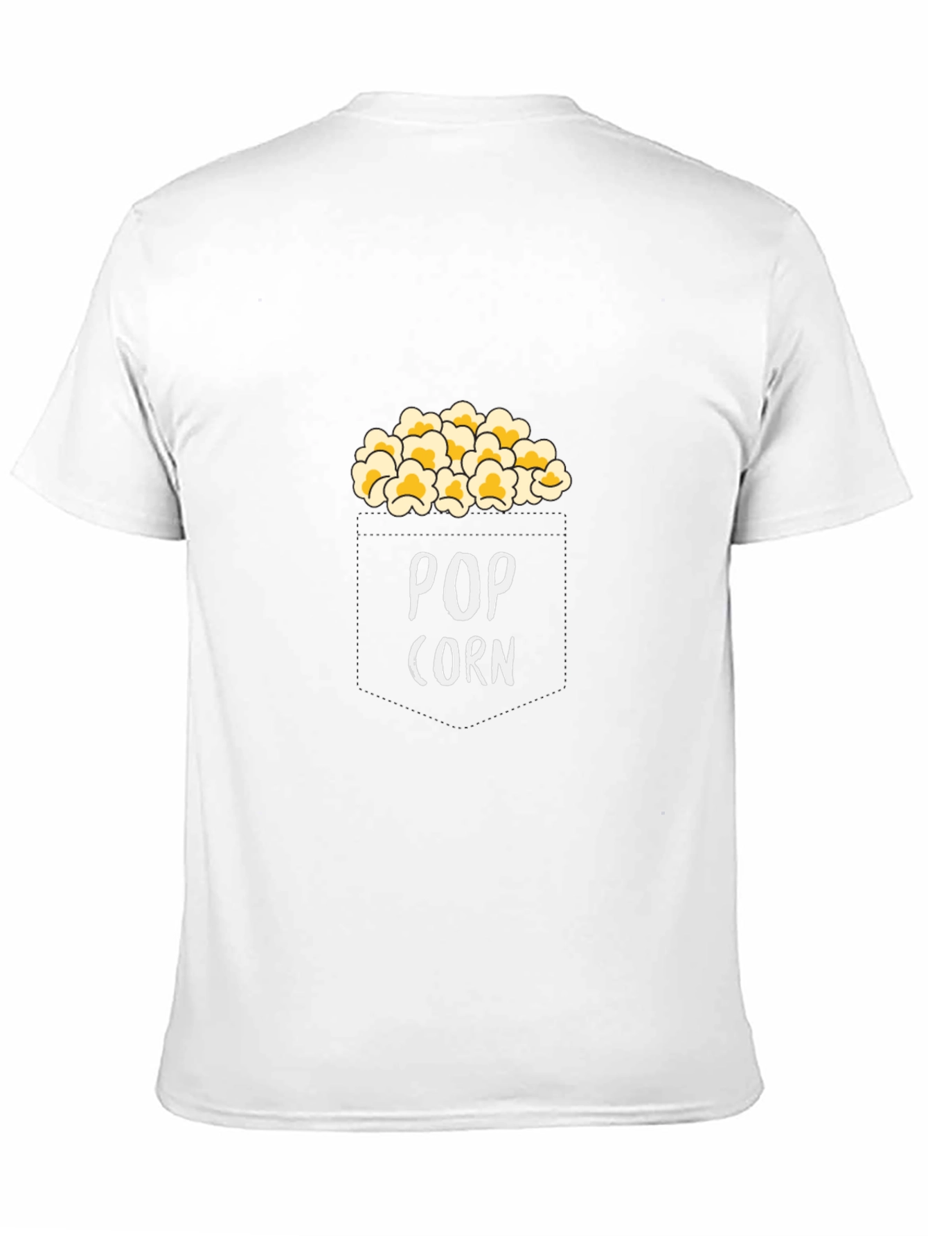 Black Popcorn Graphic Print Black Cotton T-Shirt view 11