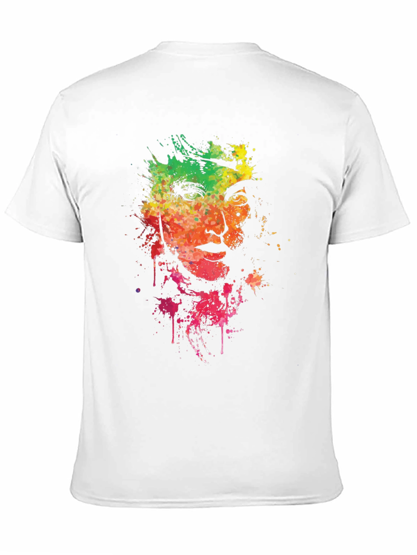 Black Colorful Splatter Art Graphic T-Shirt view 11