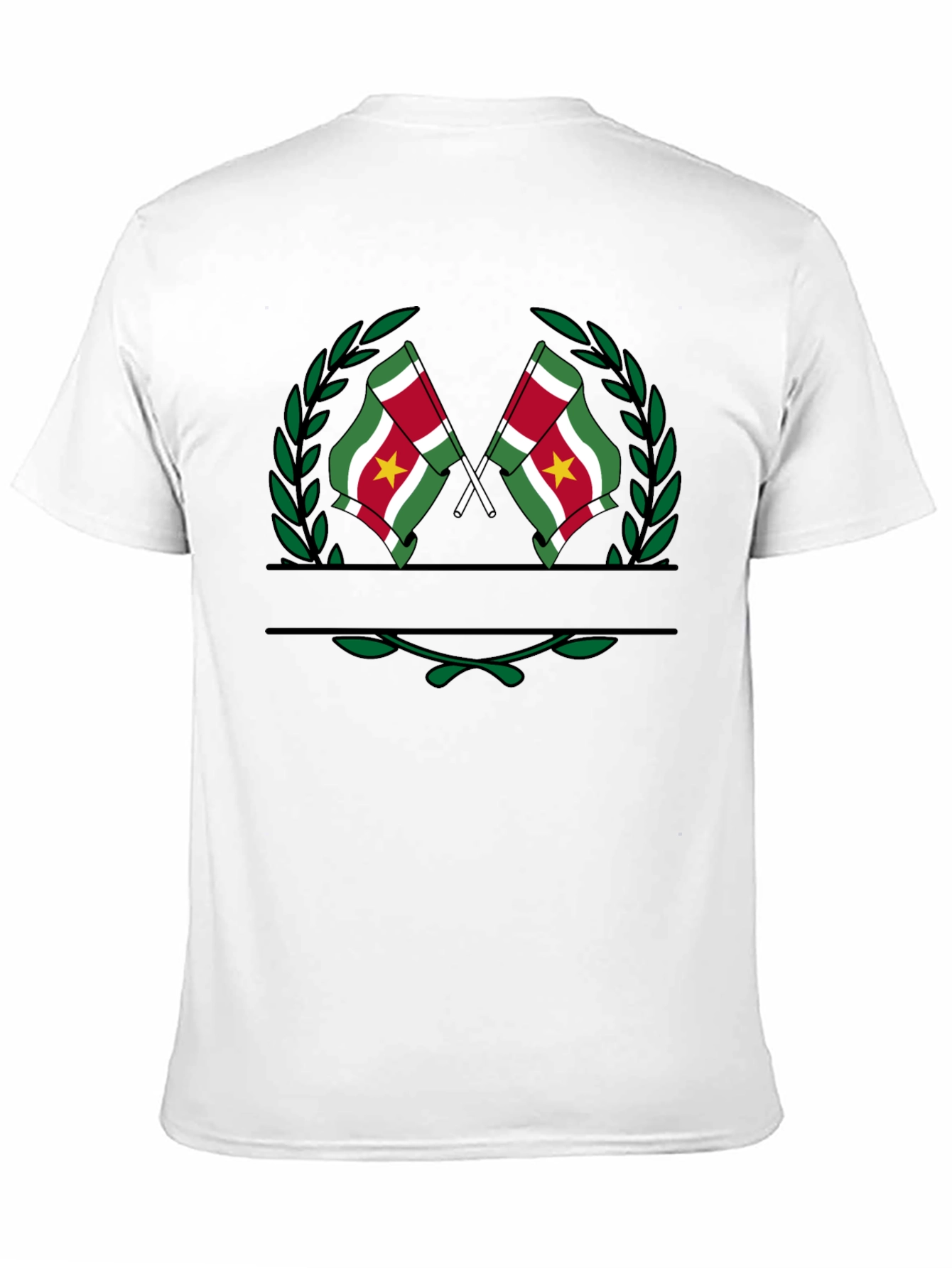 Black Suriname Flag T-Shirt - Black Graphic Tee view 11