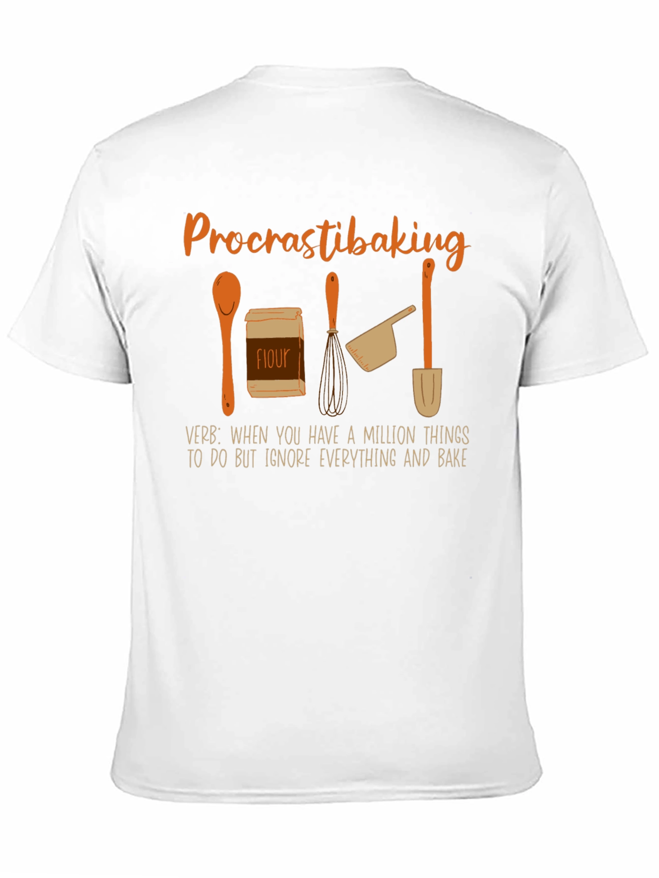 Black Procrastibaking Graphic T-Shirt view 11