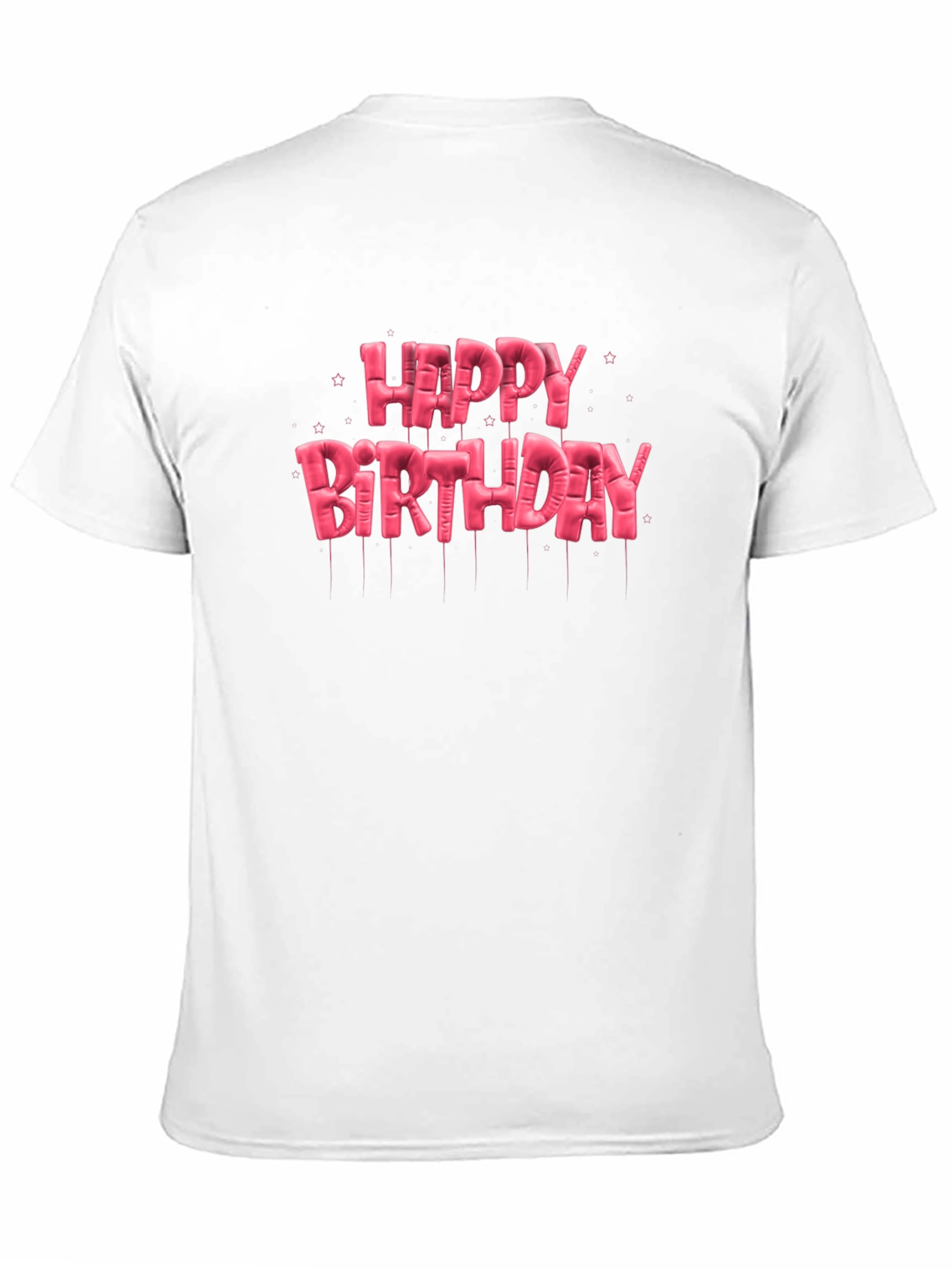 Black Happy Birthday Balloon Lettering T-Shirt view 11