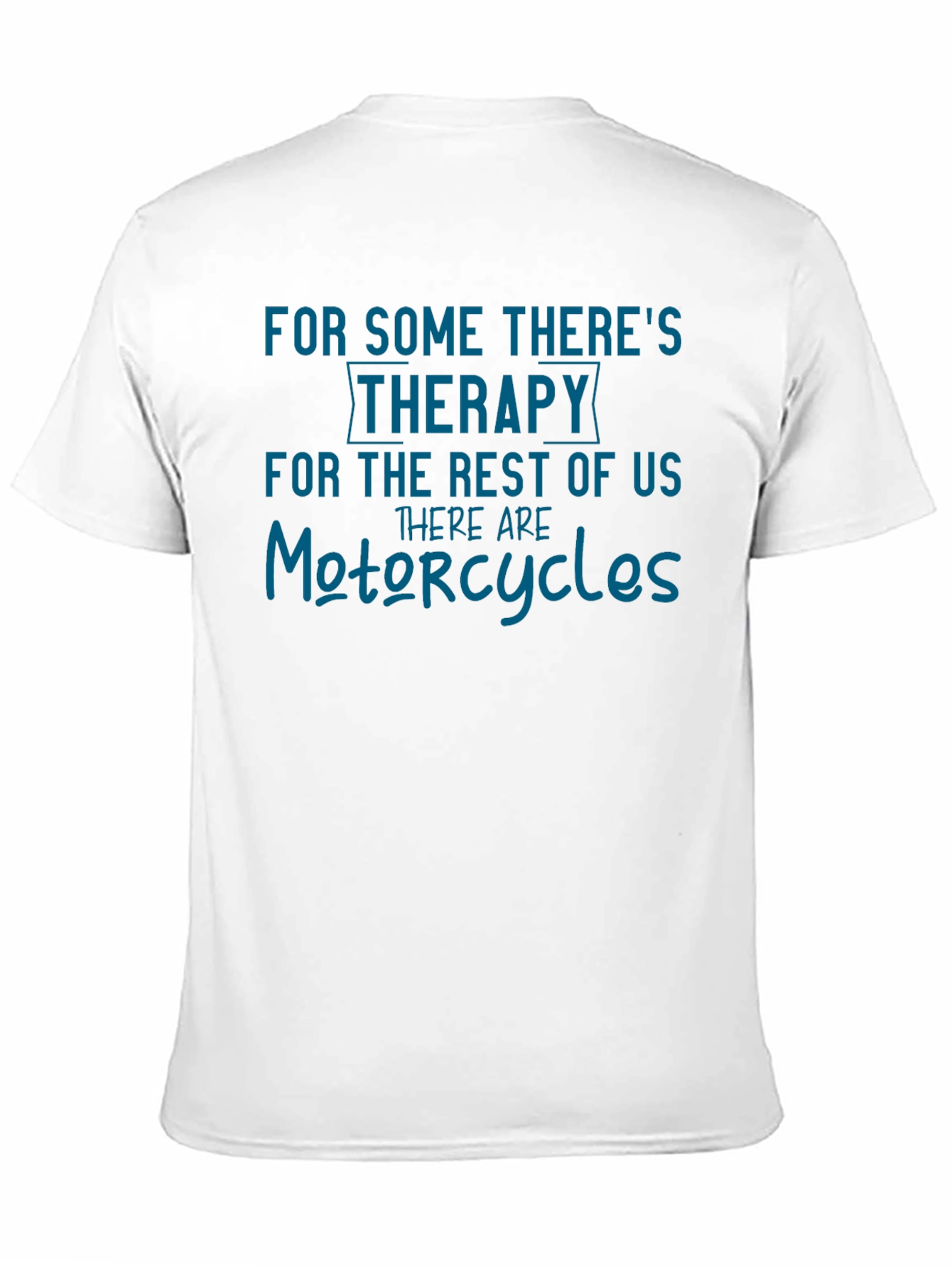 Black Motorcycle Therapy T-Shirt Funny Biker Tee view 11