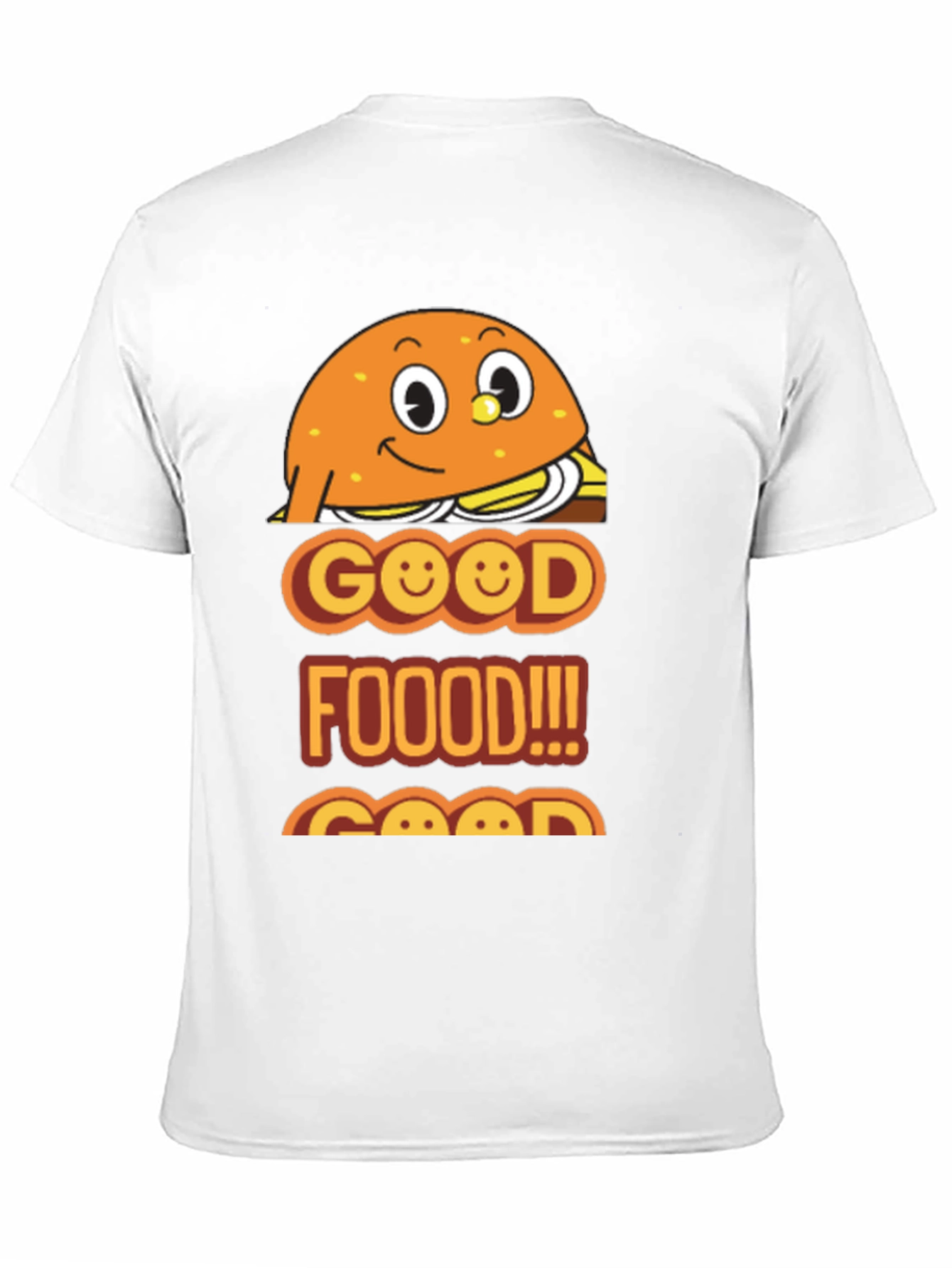 Black Good Food Burger Graphic Tee - Unisex Black T-Shirt view 11