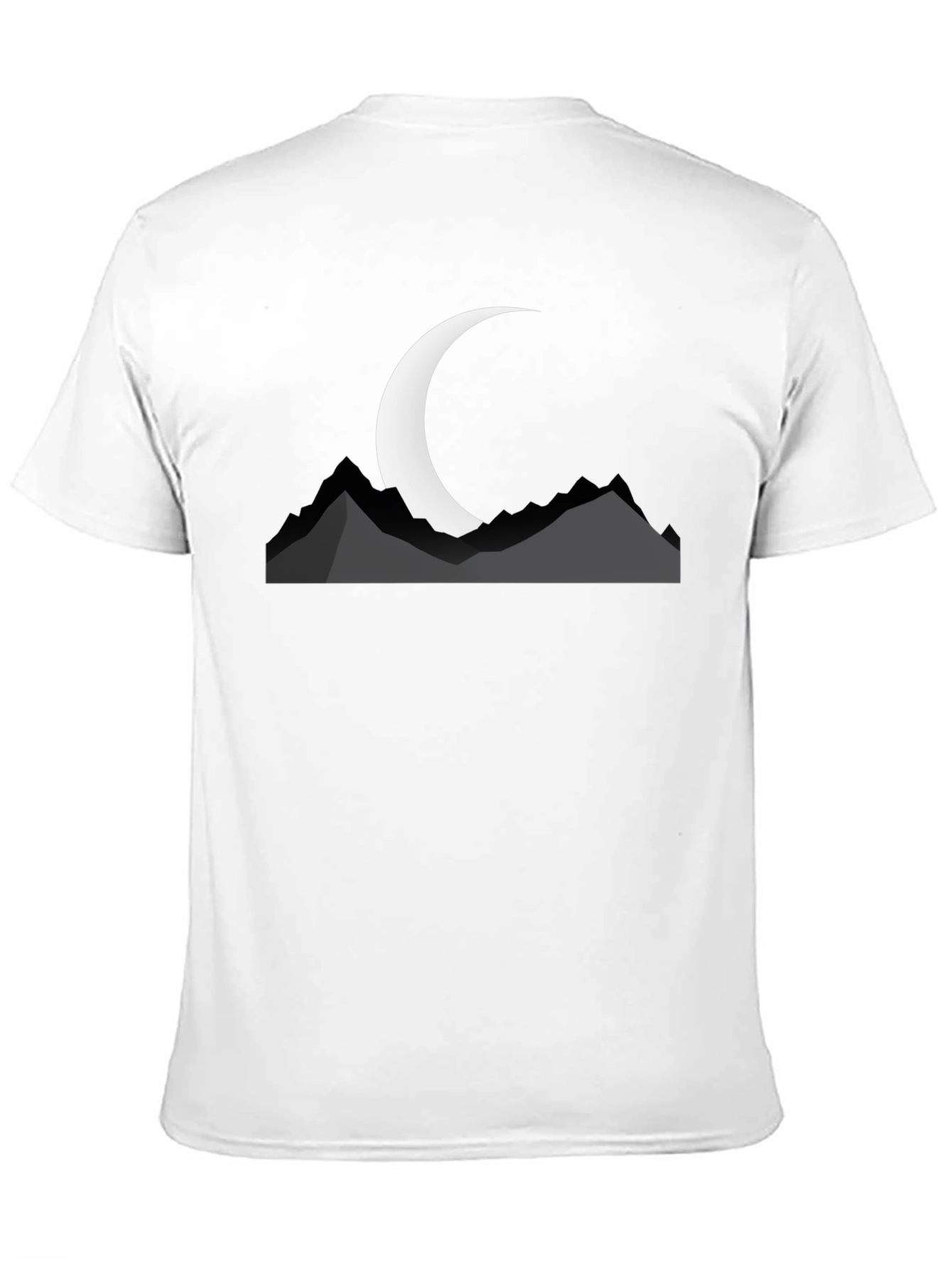 Black Mountain Moon Graphic Tee - Black Cotton T-Shirt view 11
